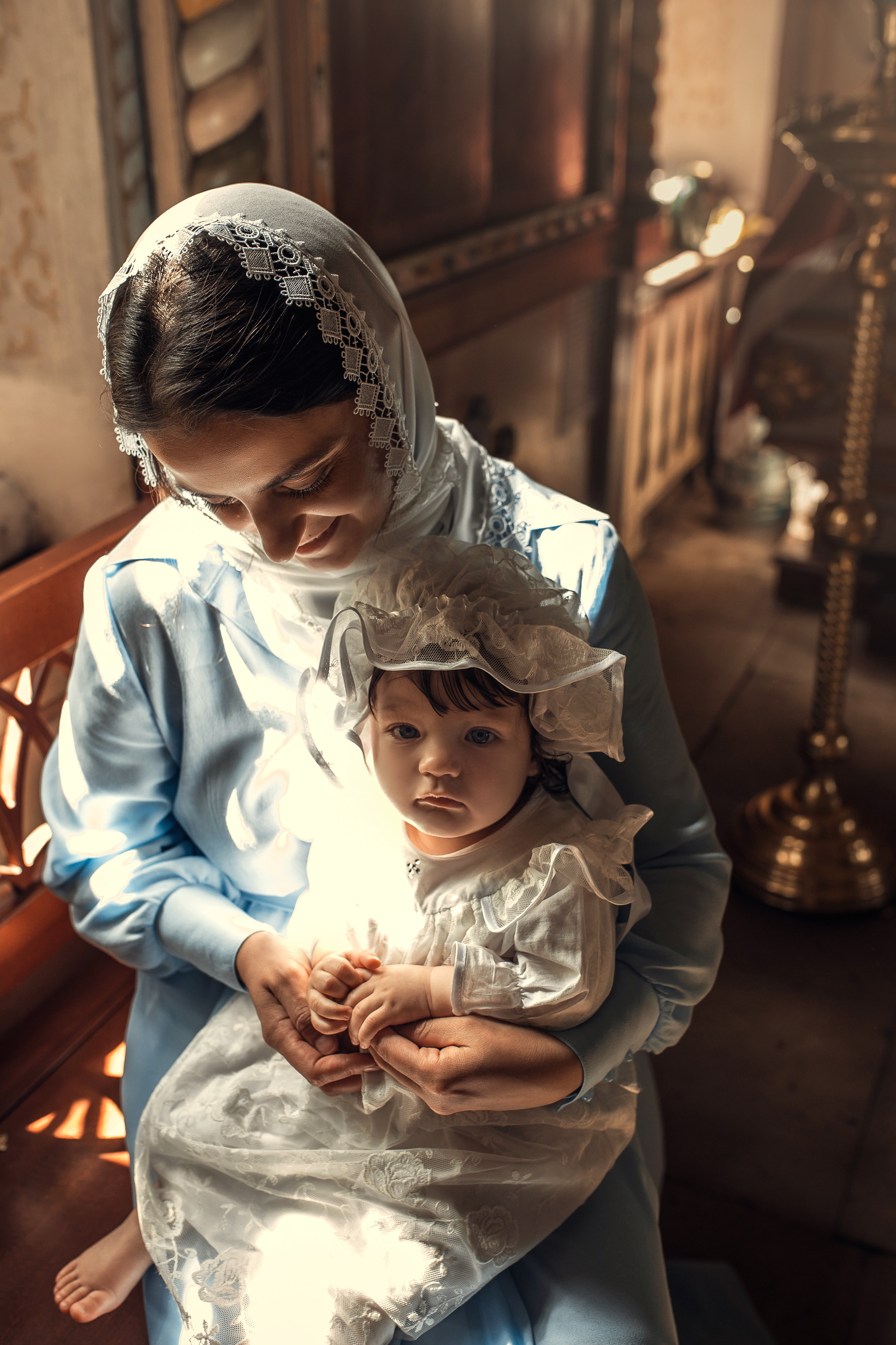 Крещение Анны. Храм Владимирской Иконы Божией Матери в с. Быково. Фотограф на Крещение в Москве Ткач Елена