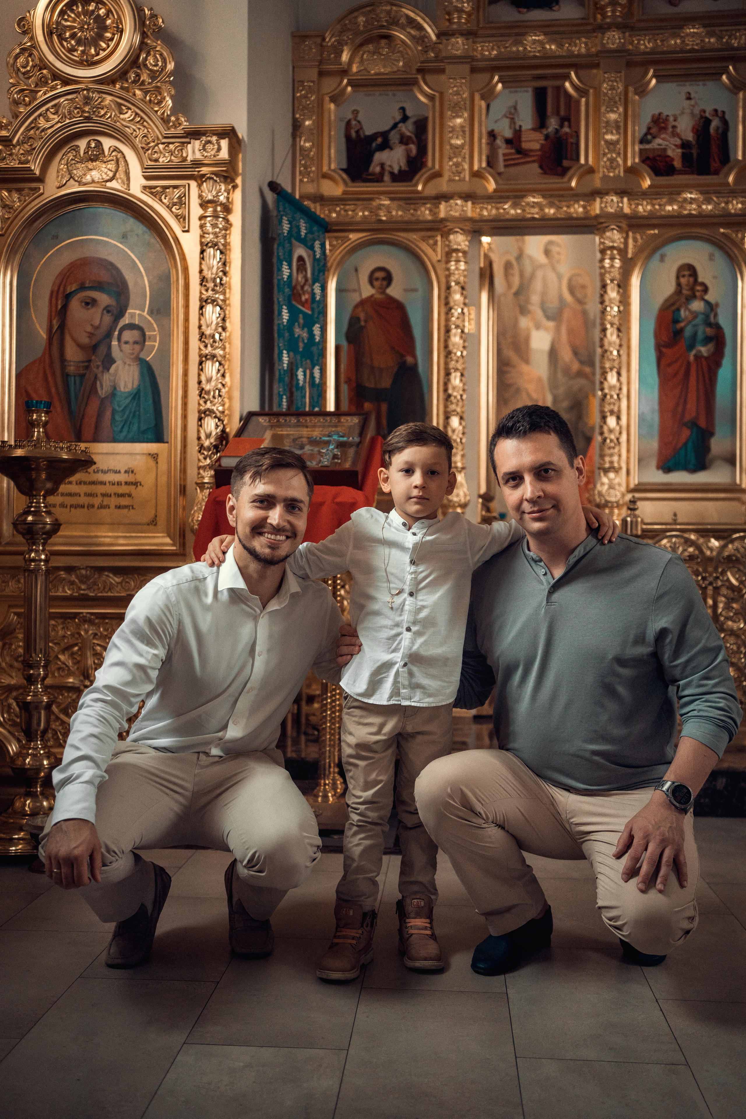 Крещение Александра. Храм Андрея Первозванного в с. Рождествено. Фотограф на Крещение в Москве Ткач Елена