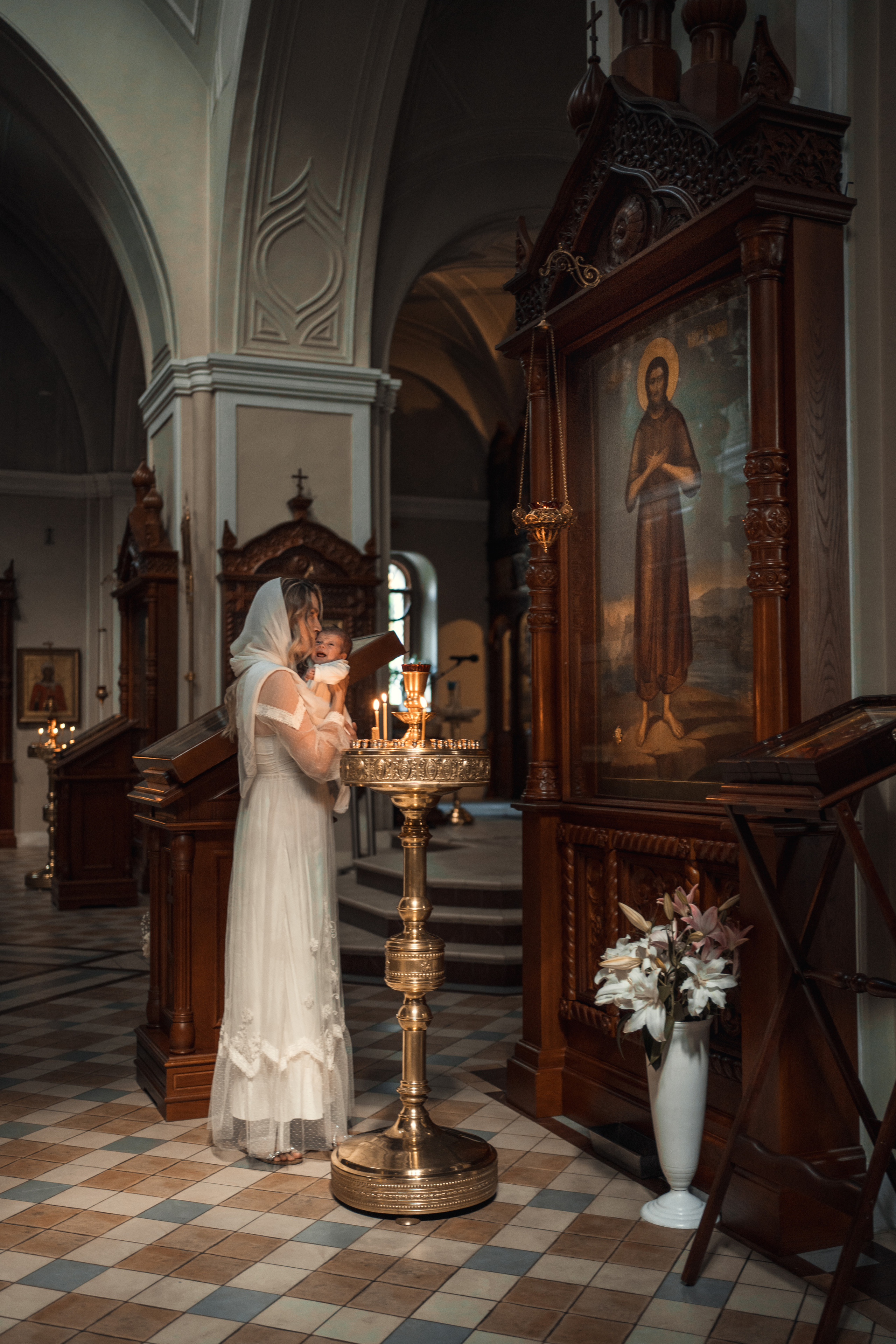 Крещение Федора. Храм Алексия, Человека Божия в Красном селе. Фотограф на Крещение в Москве Ткач Елена