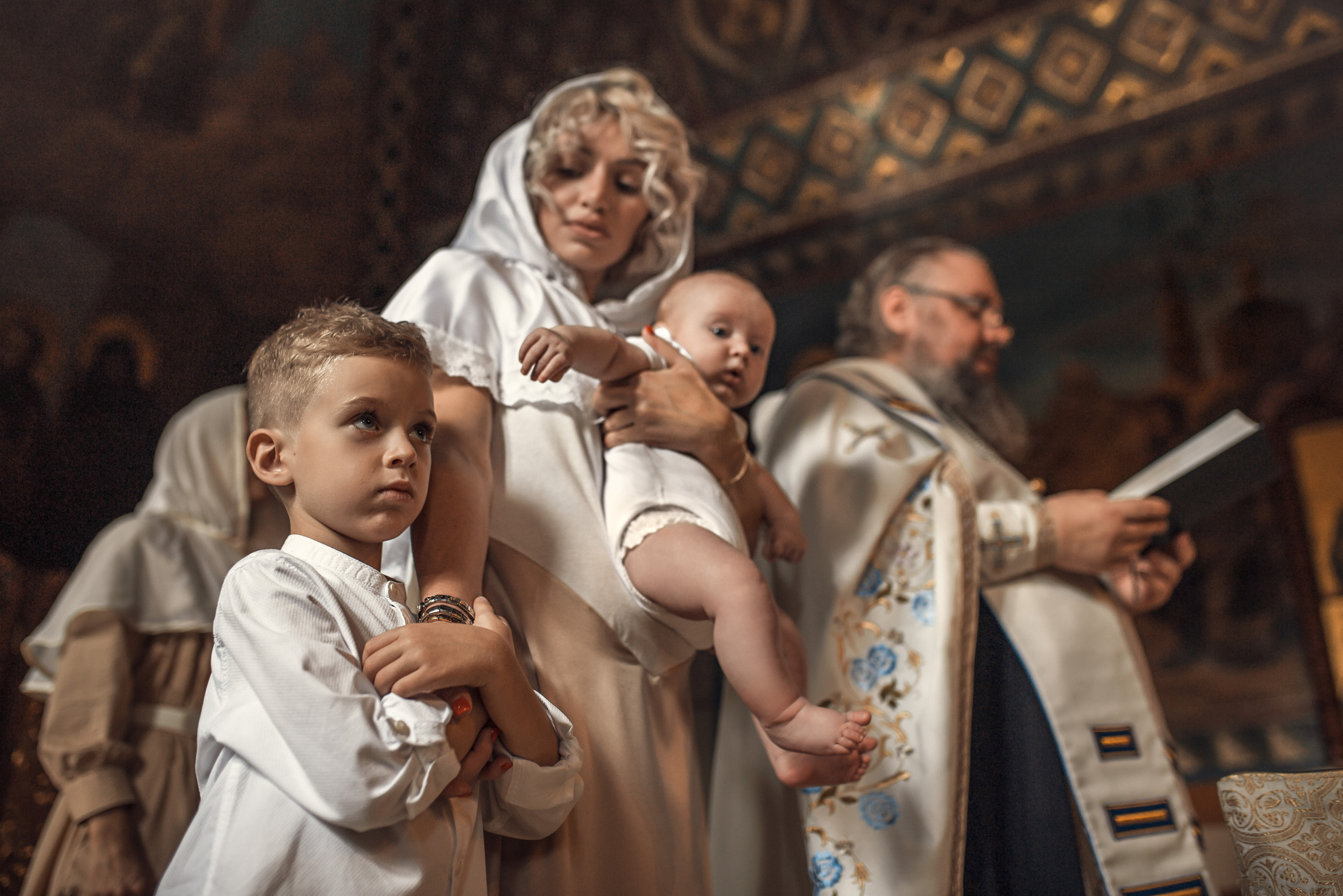 Крещение Луки. Храм Петра и Павла на Яузе. Фотограф на Крещение в Москве Ткач Елена