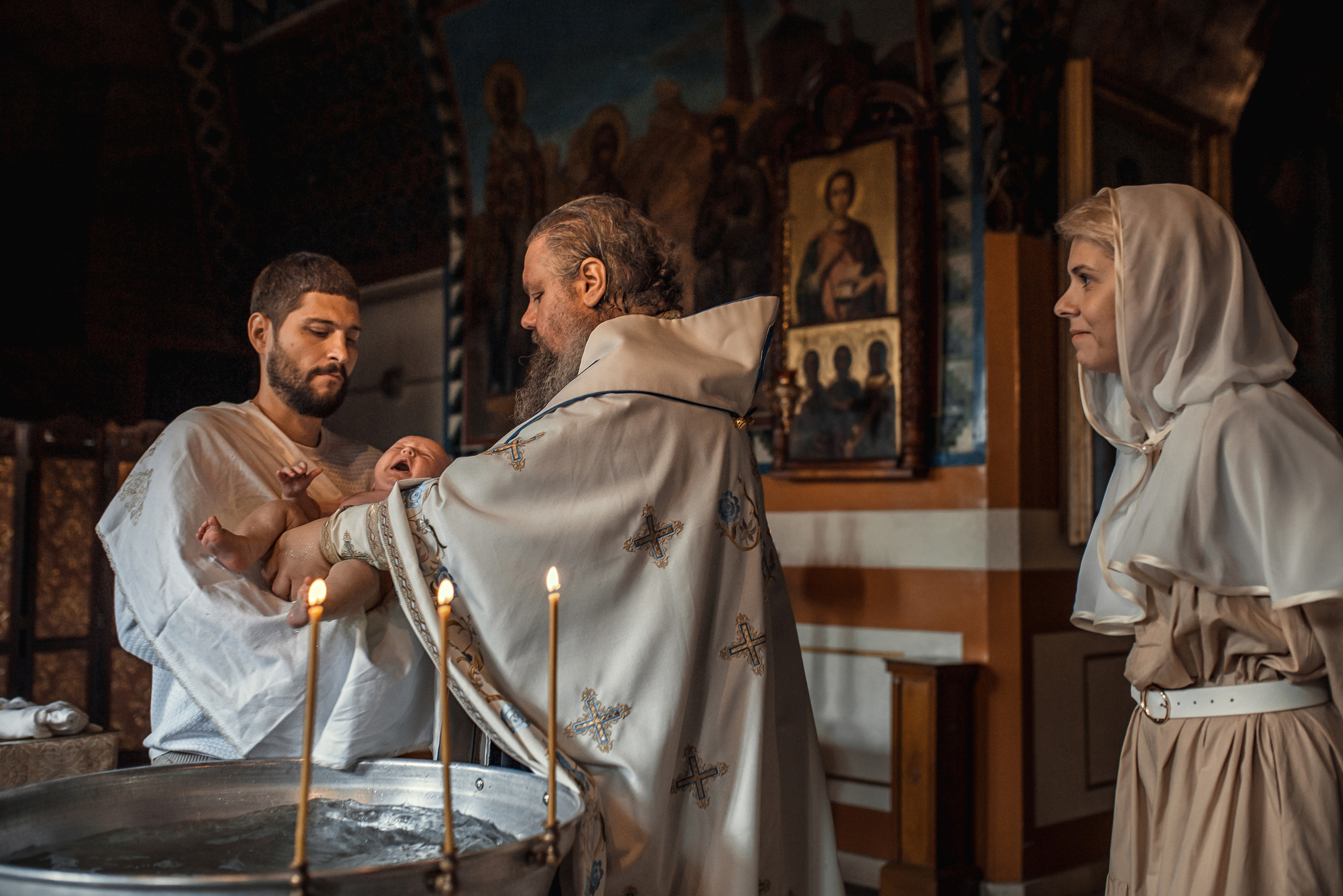Крещение Луки. Храм Петра и Павла на Яузе. Фотограф на Крещение в Москве Ткач Елена
