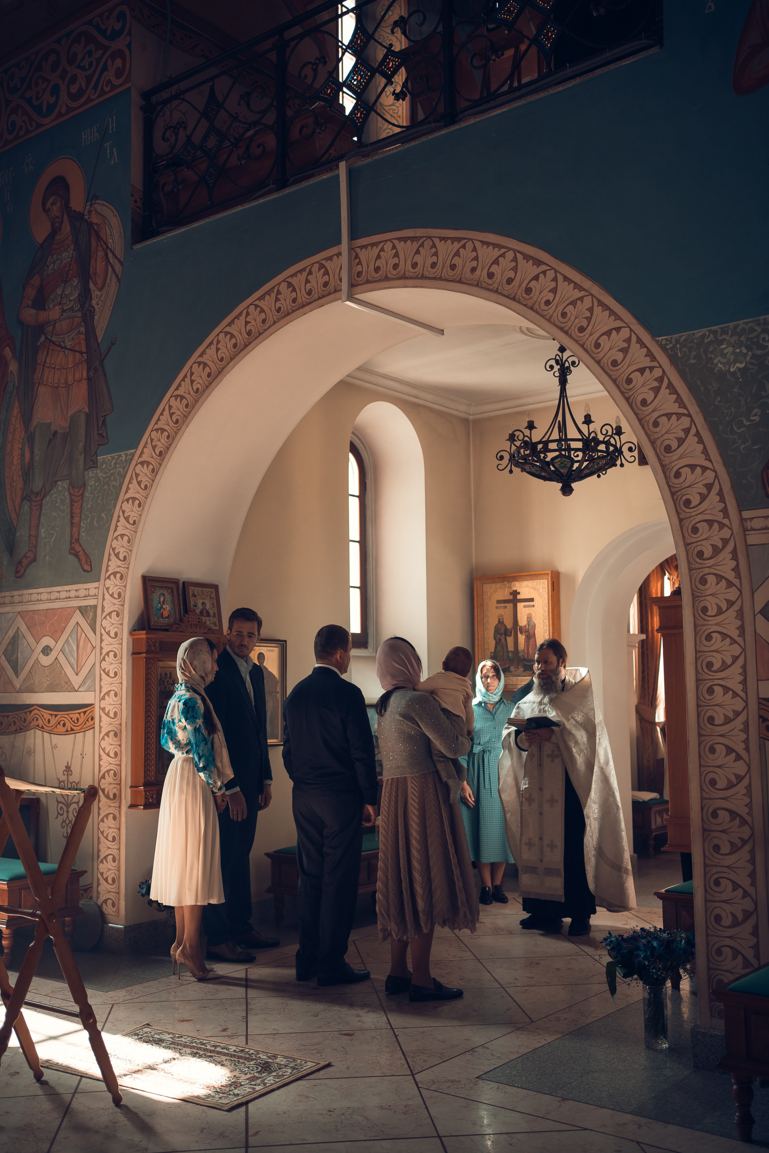 Крещение Даниила. Храм Иоанна Предтечи в Горках-8. Фотограф на Крещение в Москве Ткач Елена