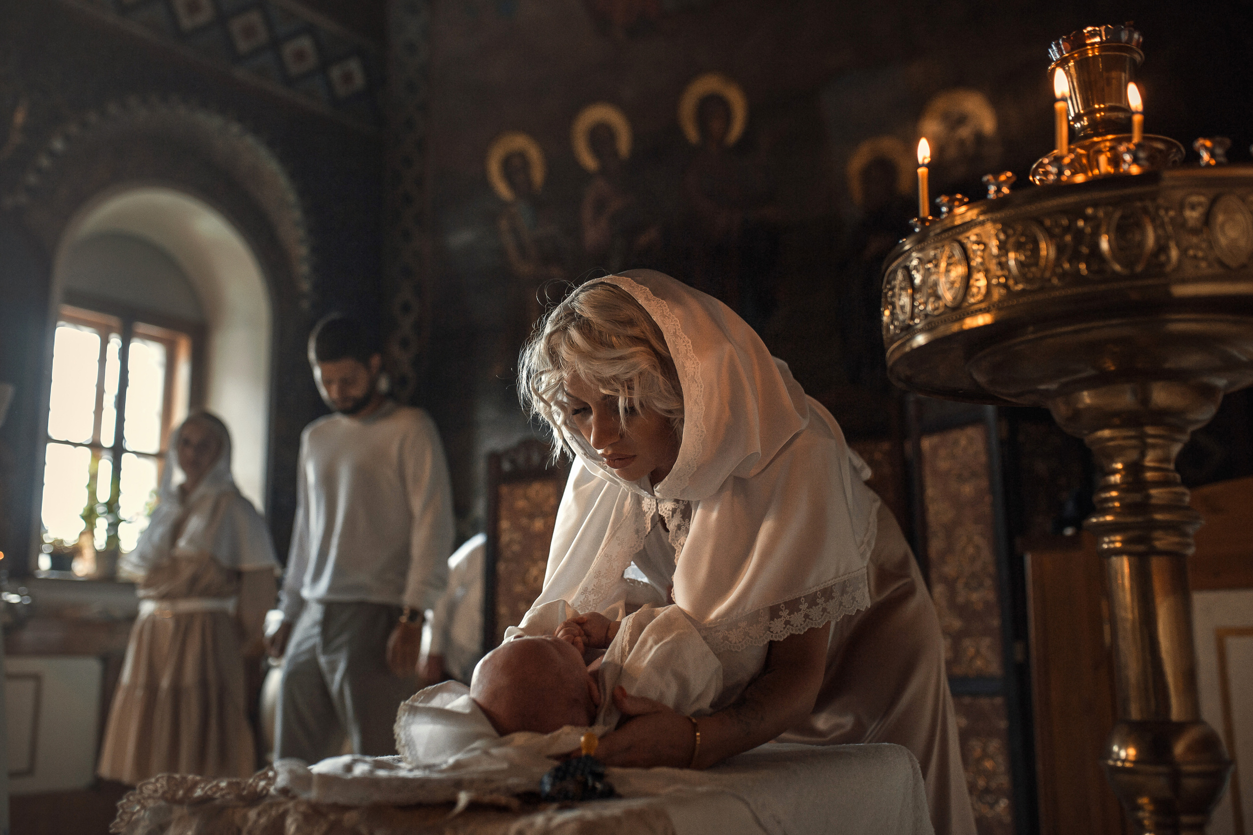 Крещение Луки. Храм Петра и Павла на Яузе. Фотограф на Крещение в Москве Ткач Елена