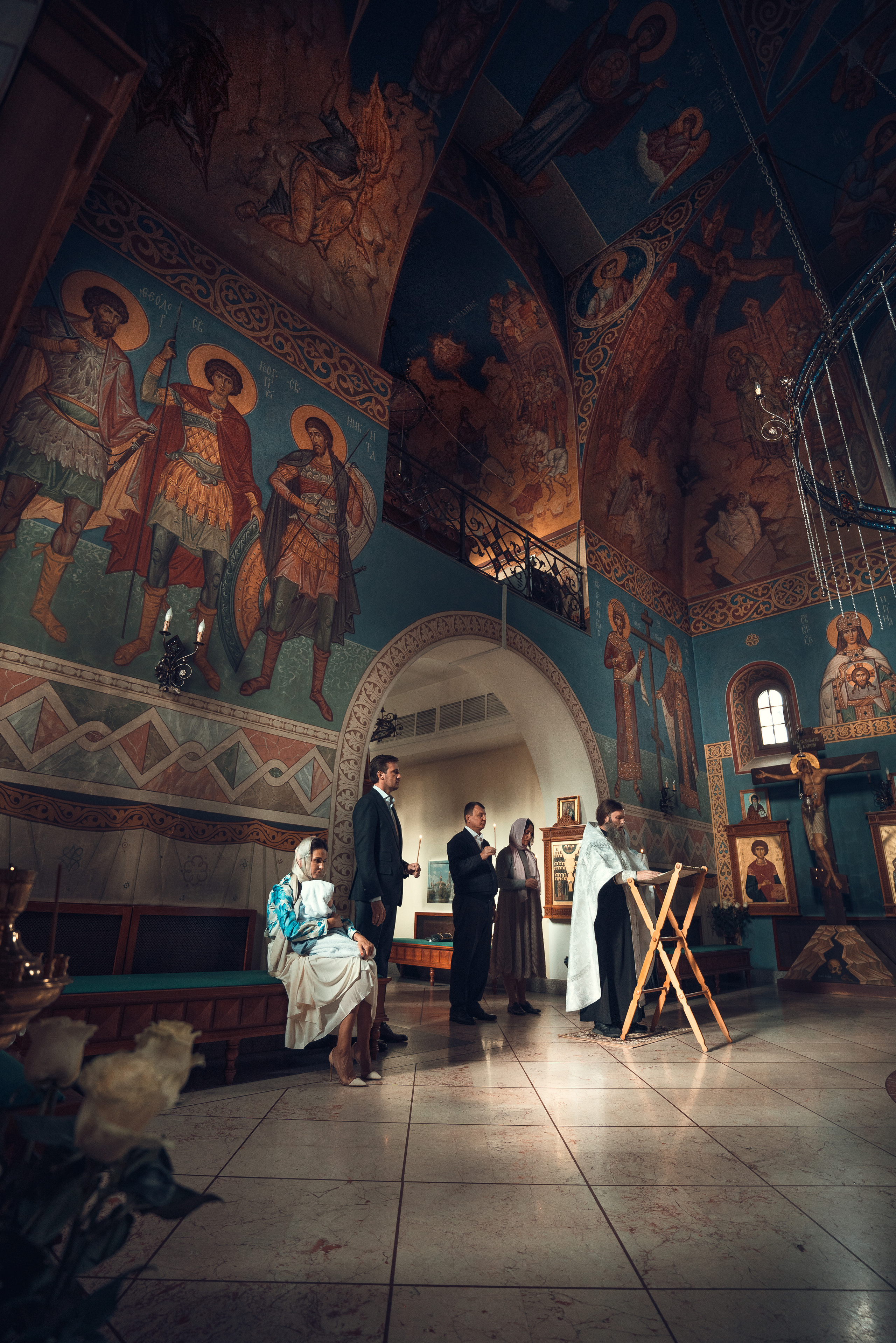 Крещение Даниила. Храм Иоанна Предтечи в Горках-8. Фотограф на Крещение в Москве Ткач Елена