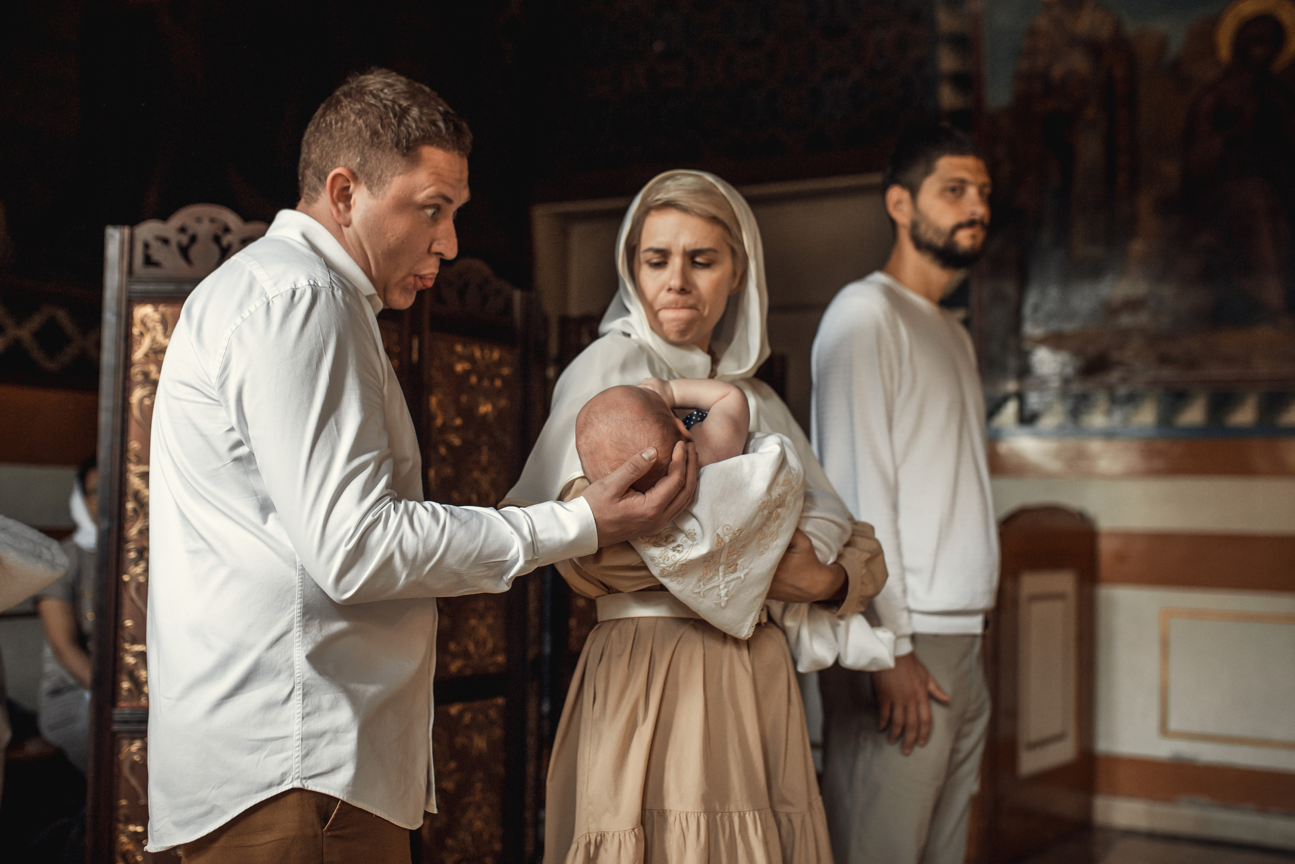 Крещение Луки. Храм Петра и Павла на Яузе. Фотограф на Крещение в Москве Ткач Елена