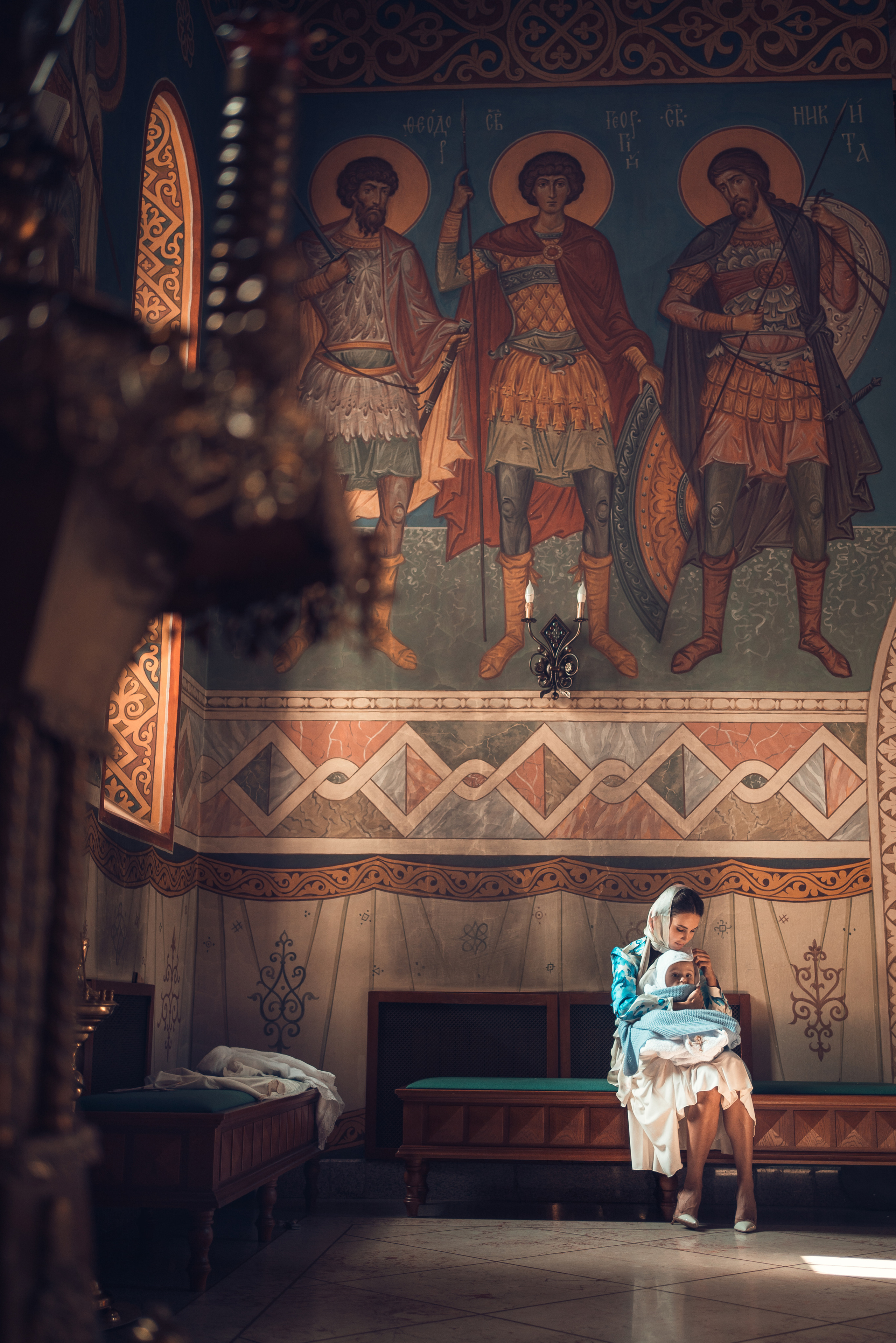 Крещение Даниила. Храм Иоанна Предтечи в Горках-8. Фотограф на Крещение в Москве Ткач Елена