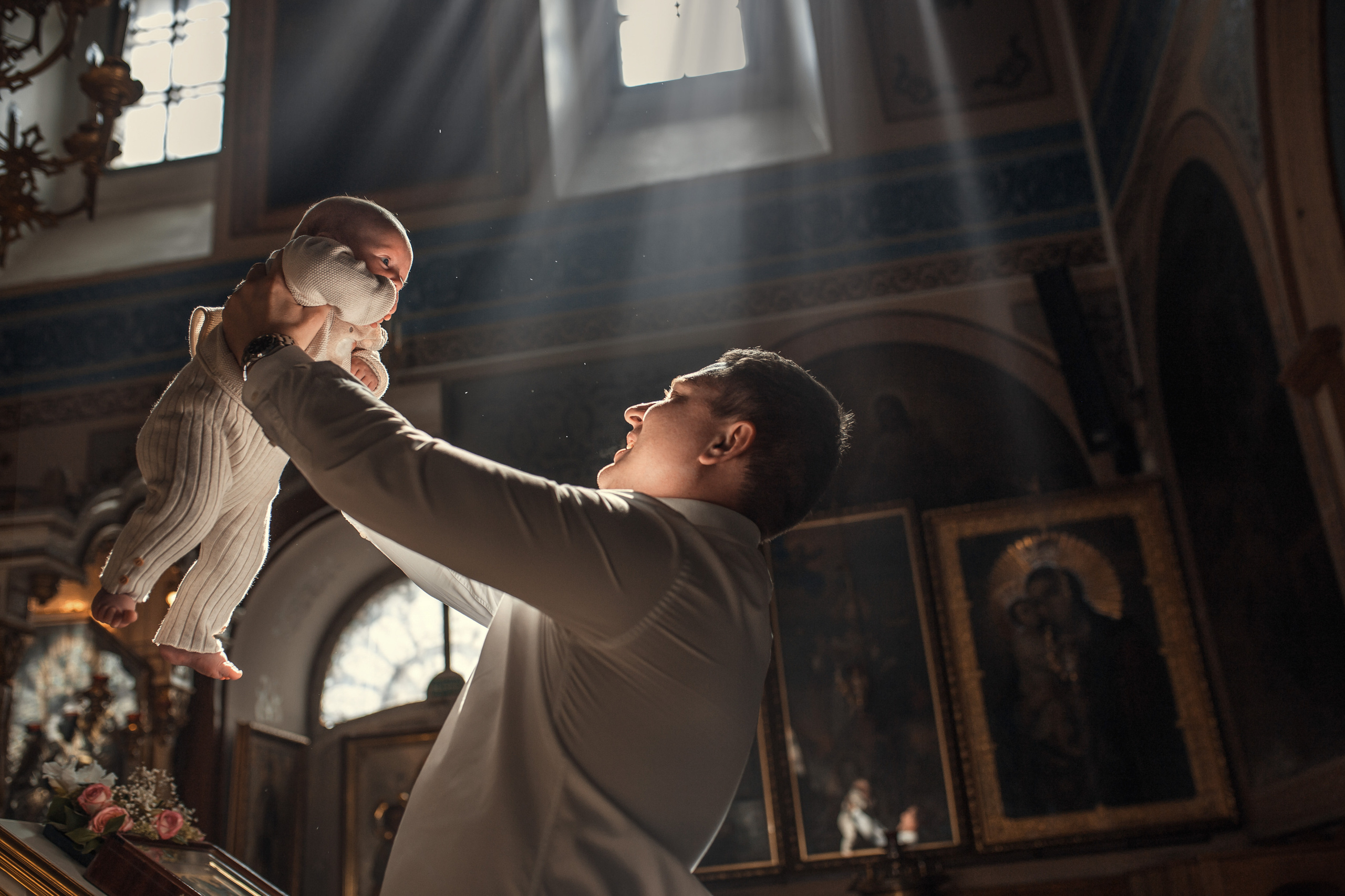 Крещение Луки. Храм Петра и Павла на Яузе. Фотограф на Крещение в Москве Ткач Елена