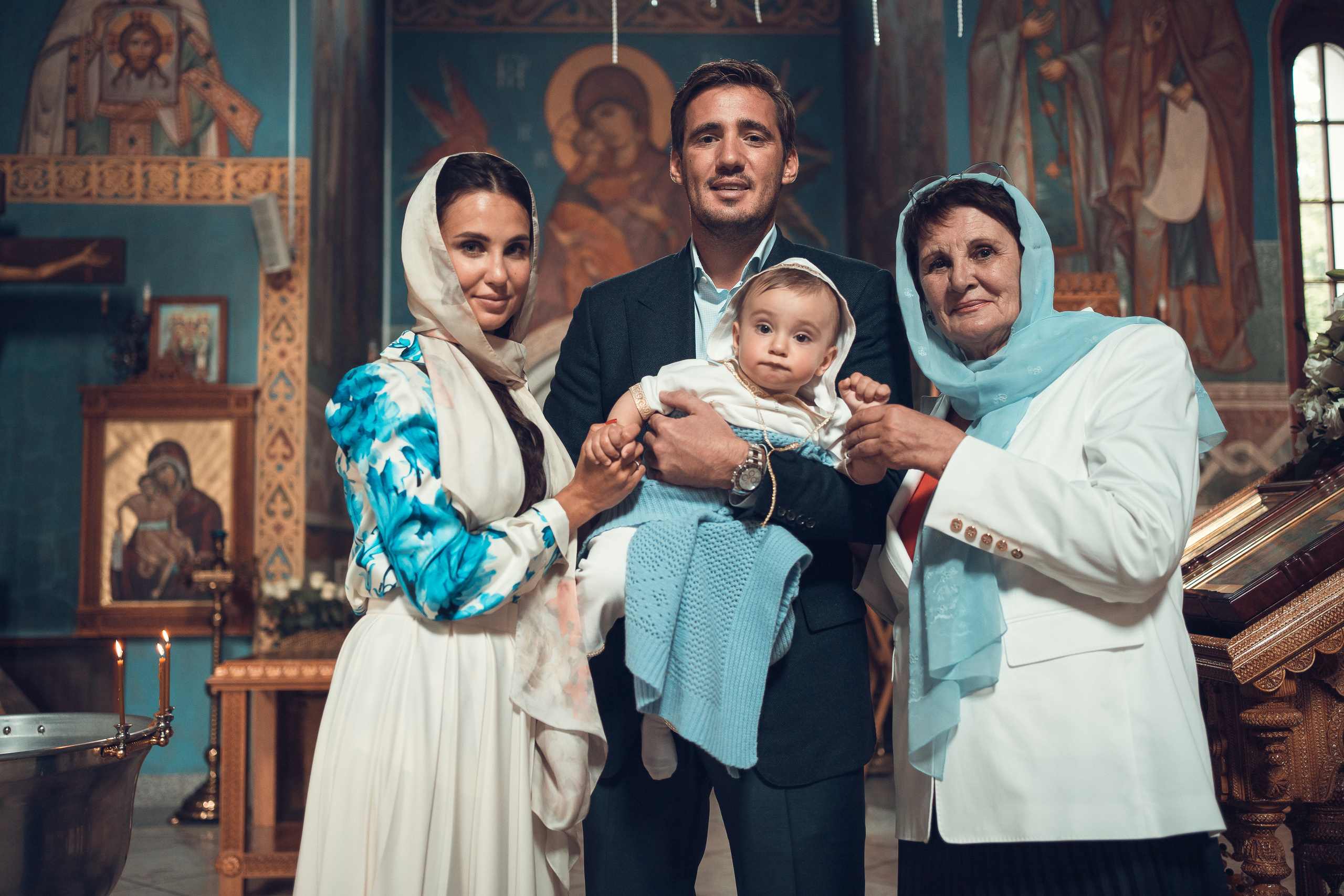 Крещение Даниила. Храм Иоанна Предтечи в Горках-8. Фотограф на Крещение в Москве Ткач Елена