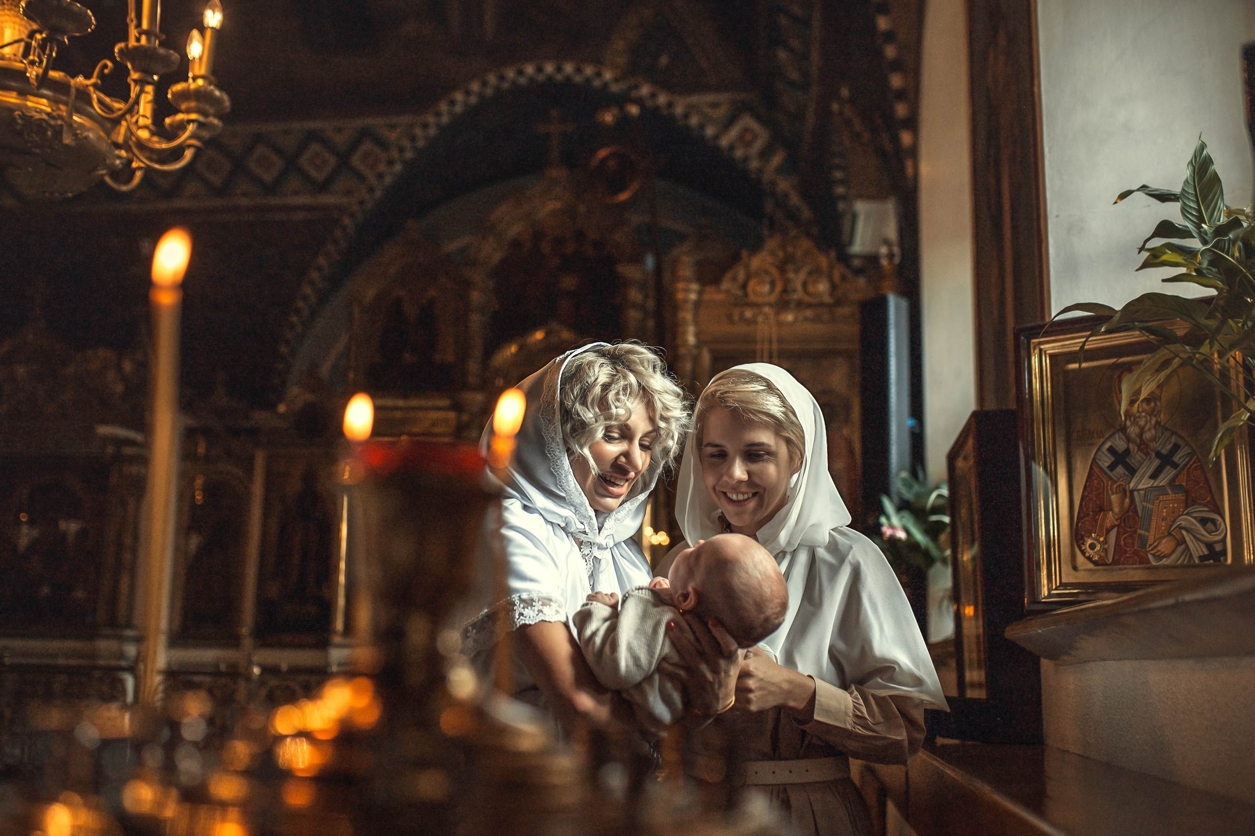 Крещение Луки. Храм Петра и Павла на Яузе. Фотограф на Крещение в Москве Ткач Елена