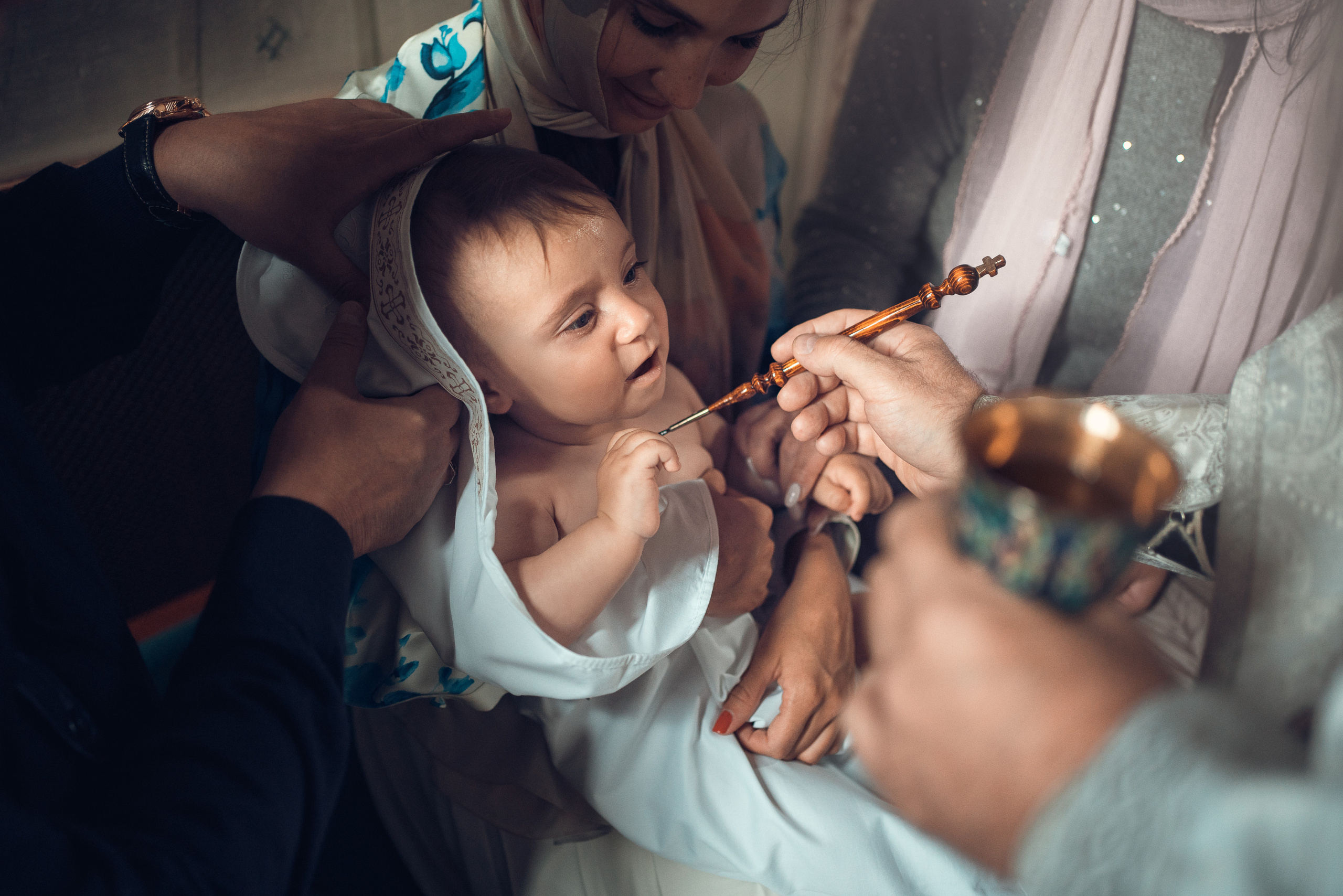 Крещение Даниила. Храм Иоанна Предтечи в Горках-8. Фотограф на Крещение в Москве Ткач Елена