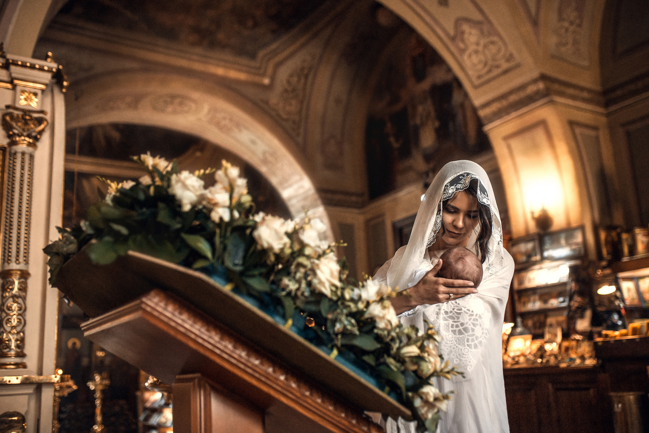 Крещение Кирилла. Храм Ильи Пророка на Ильинке. Фотограф на Крещение в Москве Ткач Елена