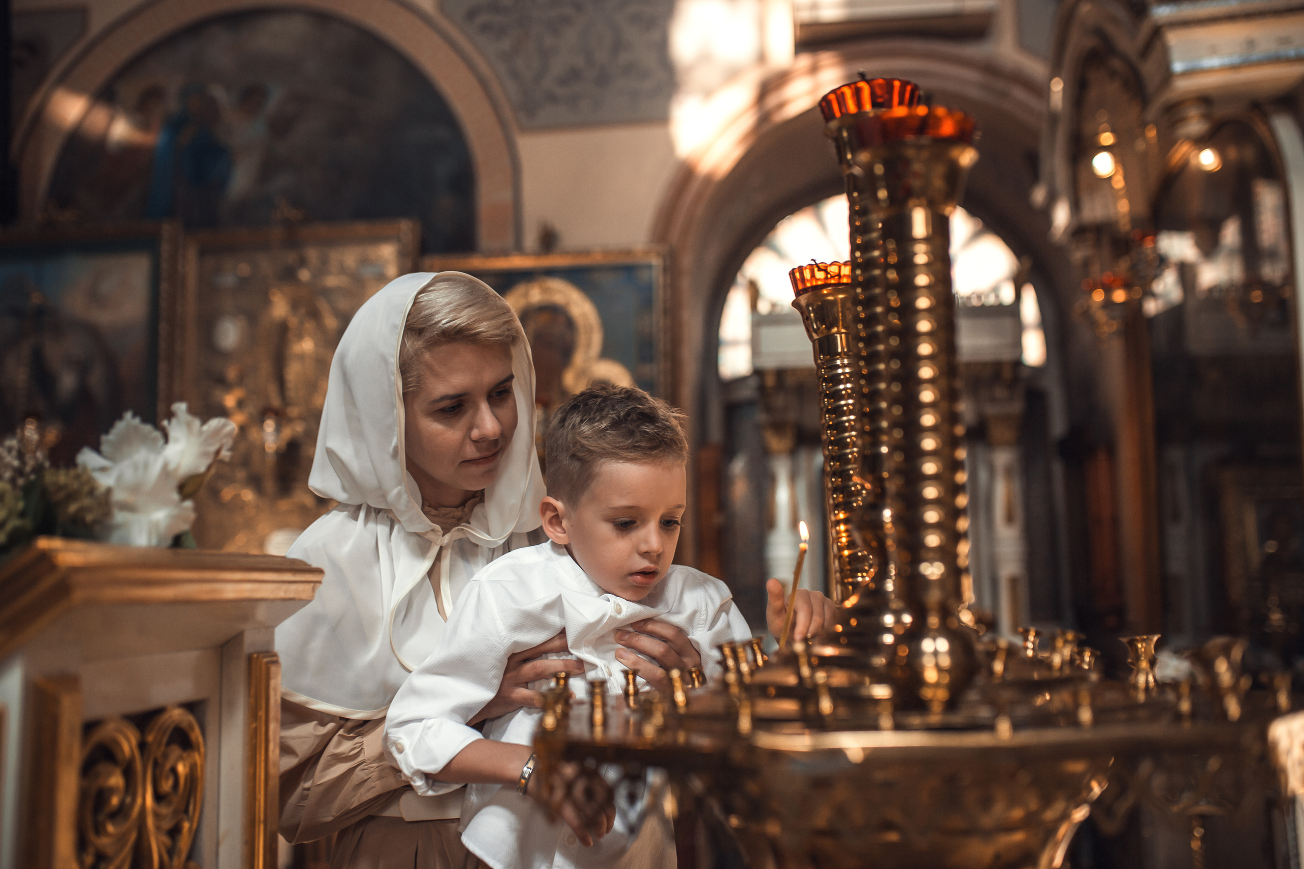 Крещение Луки. Храм Петра и Павла на Яузе. Фотограф на Крещение в Москве Ткач Елена