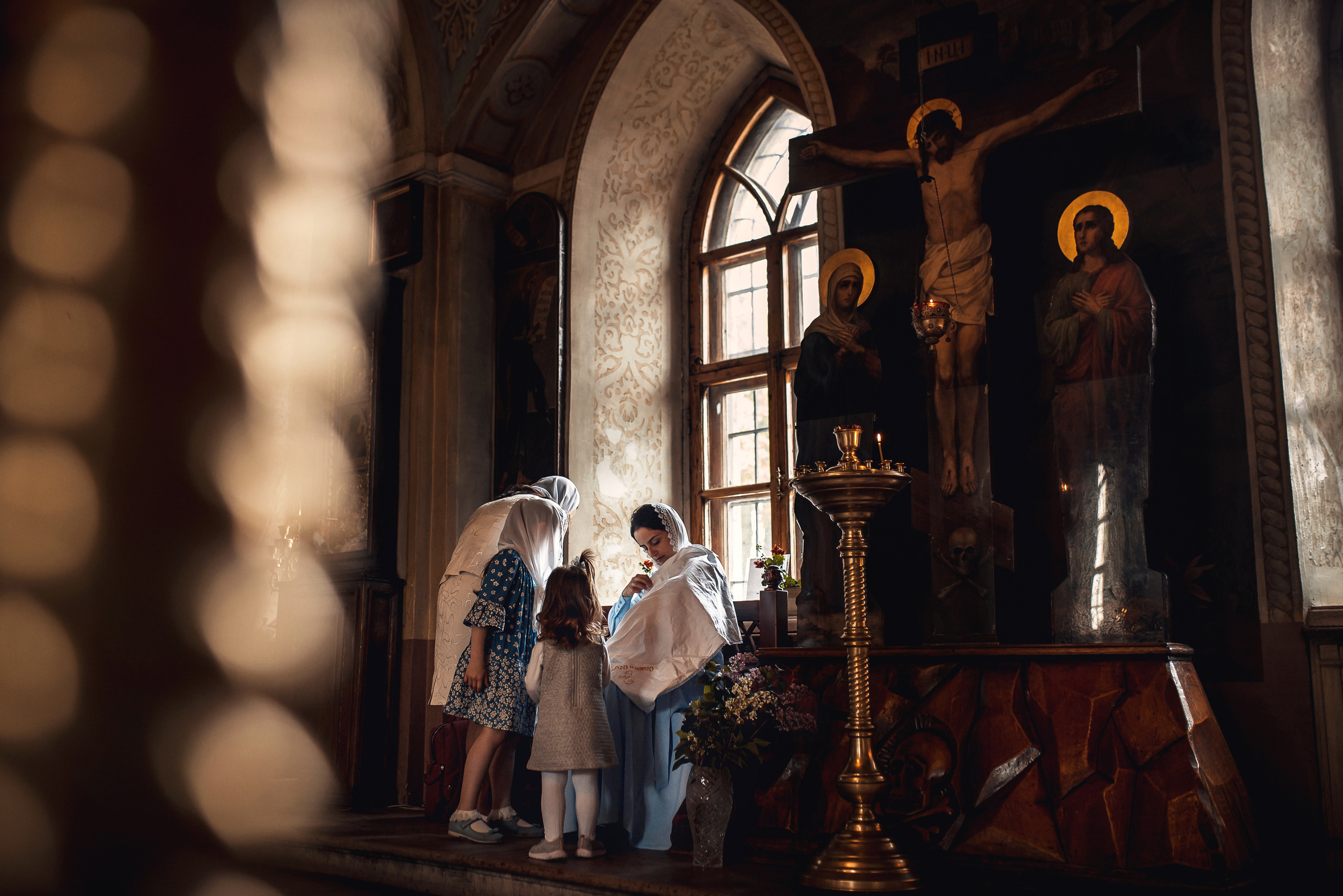 Крещение Анны. Храм Владимирской Иконы Божией Матери в с. Быково. Фотограф на Крещение в Москве Ткач Елена