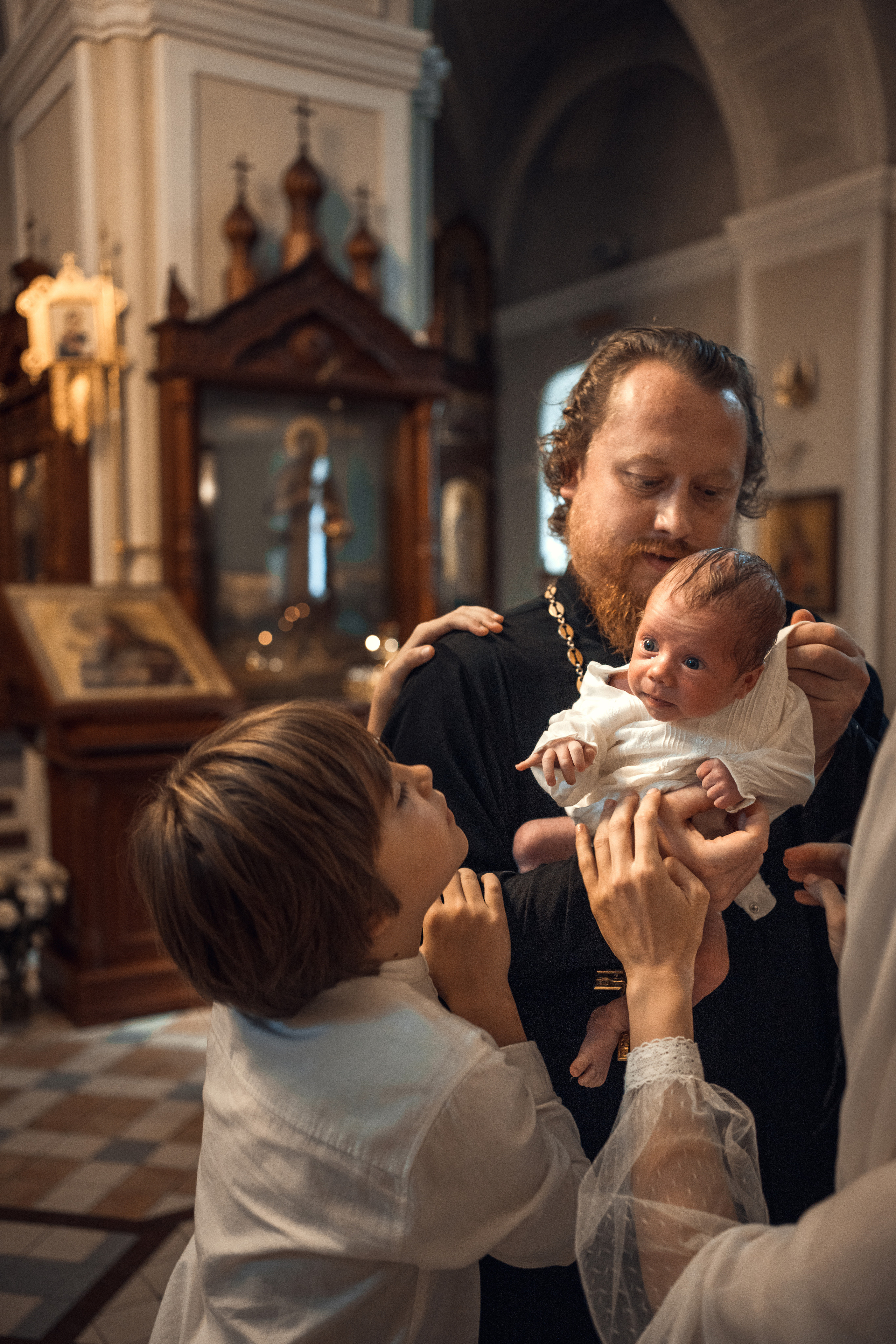 Крещение Федора. Храм Алексия, Человека Божия в Красном селе. Фотограф на Крещение в Москве Ткач Елена