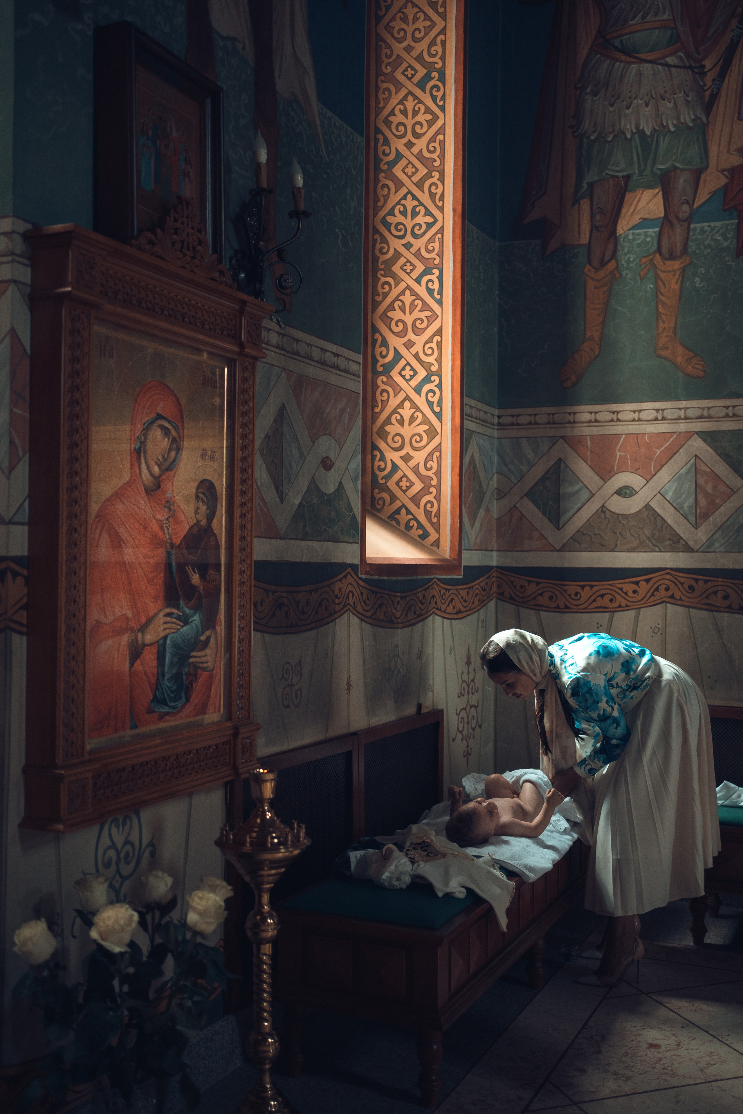 Крещение Даниила. Храм Иоанна Предтечи в Горках-8. Фотограф на Крещение в Москве Ткач Елена