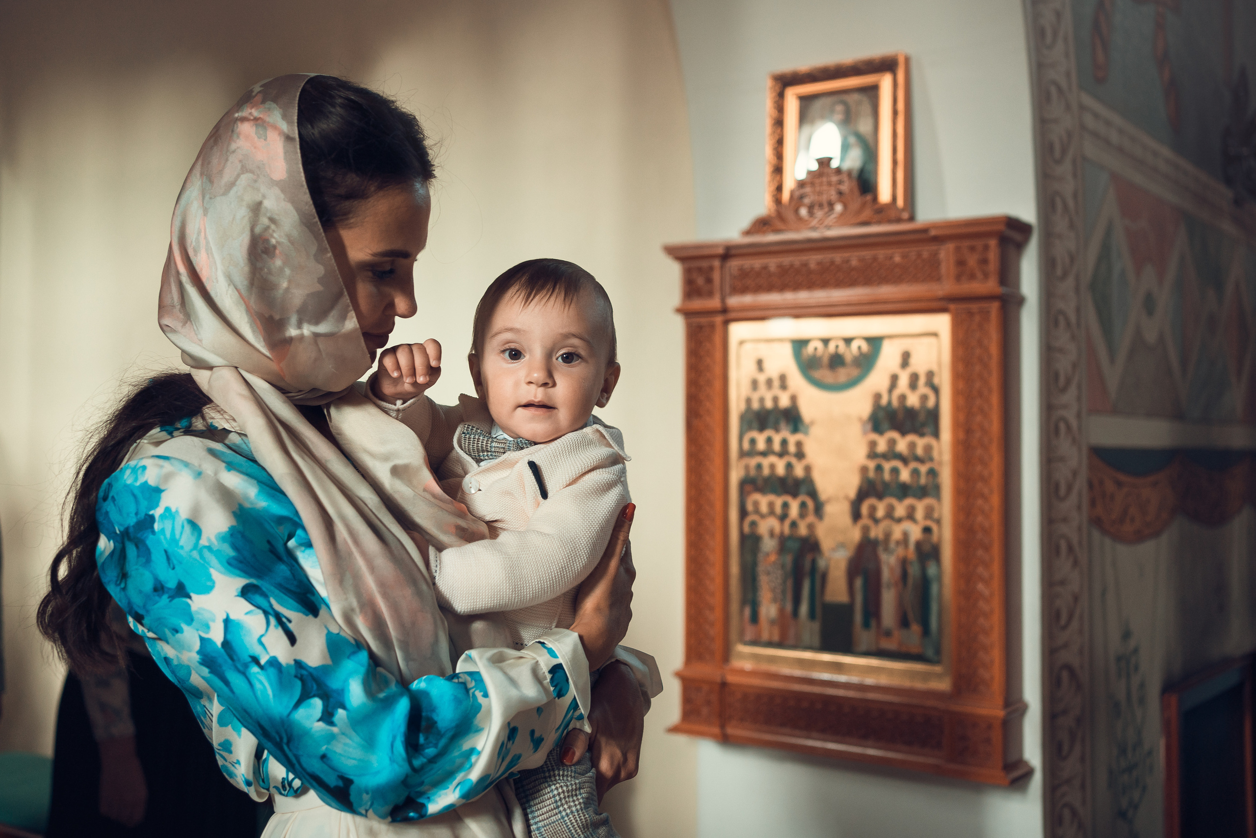 Крещение Даниила. Храм Иоанна Предтечи в Горках-8. Фотограф на Крещение в Москве Ткач Елена