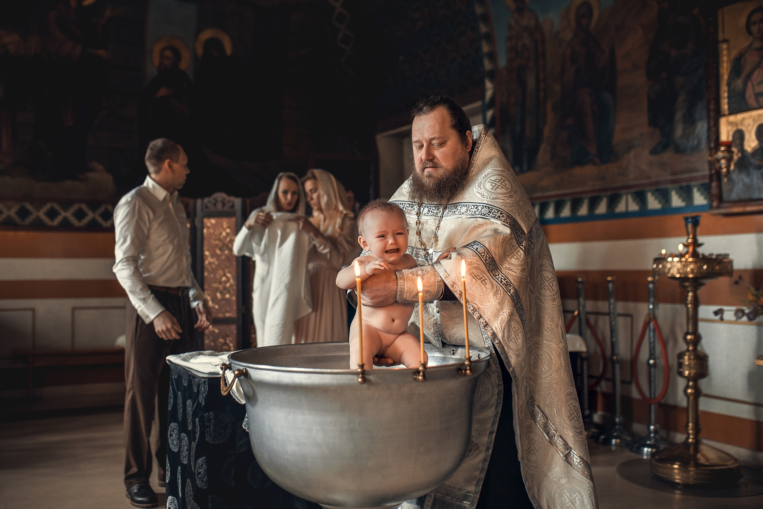 Крещение Мелании. Храм Петра и Павла на Яузе. Фотограф на Крещение в Москве Ткач Елена