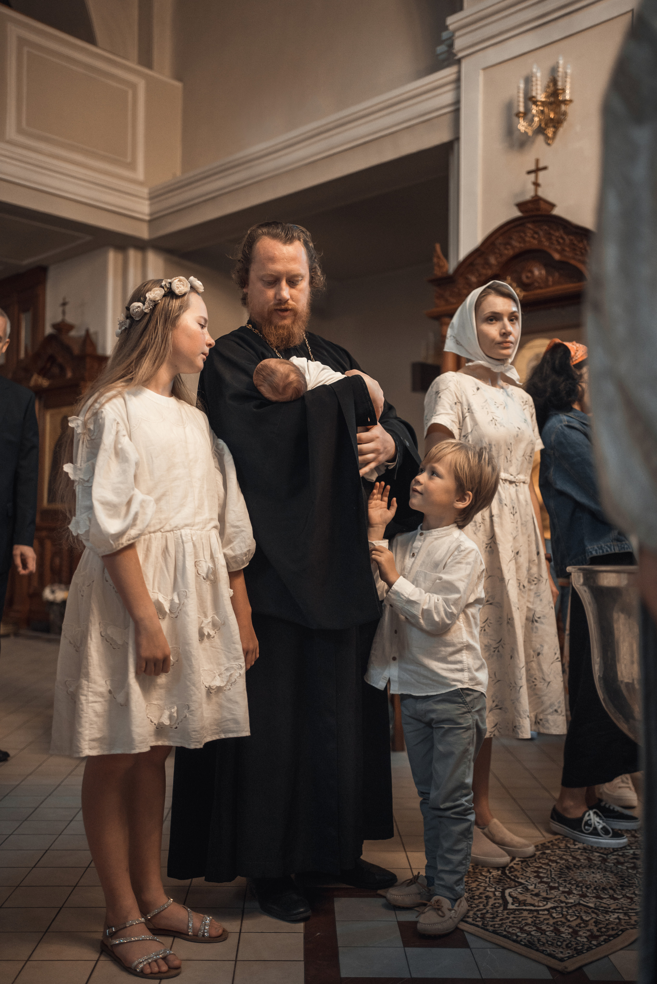 Крещение Федора. Храм Алексия, Человека Божия в Красном селе. Фотограф на Крещение в Москве Ткач Елена