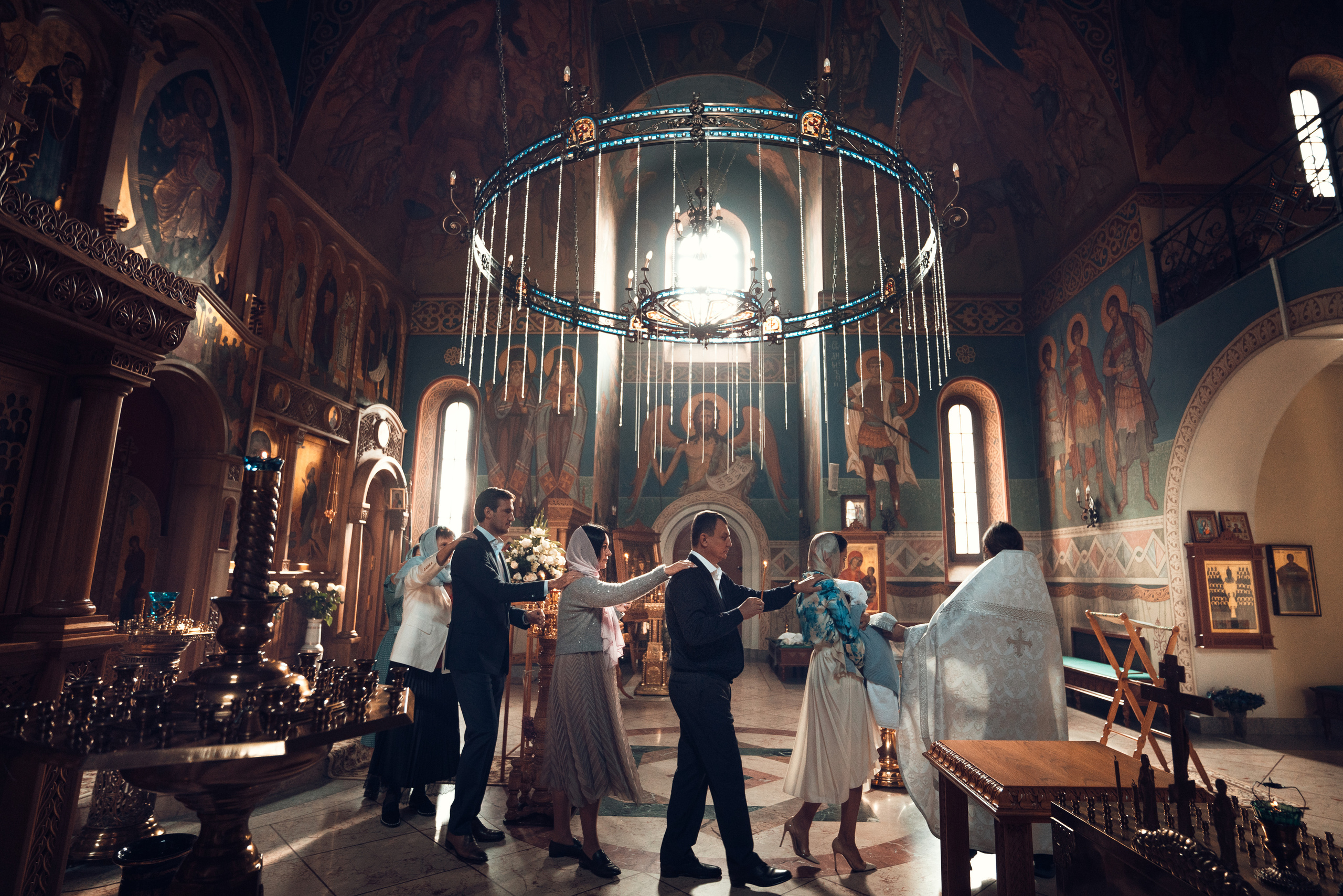 Крещение Даниила. Храм Иоанна Предтечи в Горках-8. Фотограф на Крещение в Москве Ткач Елена