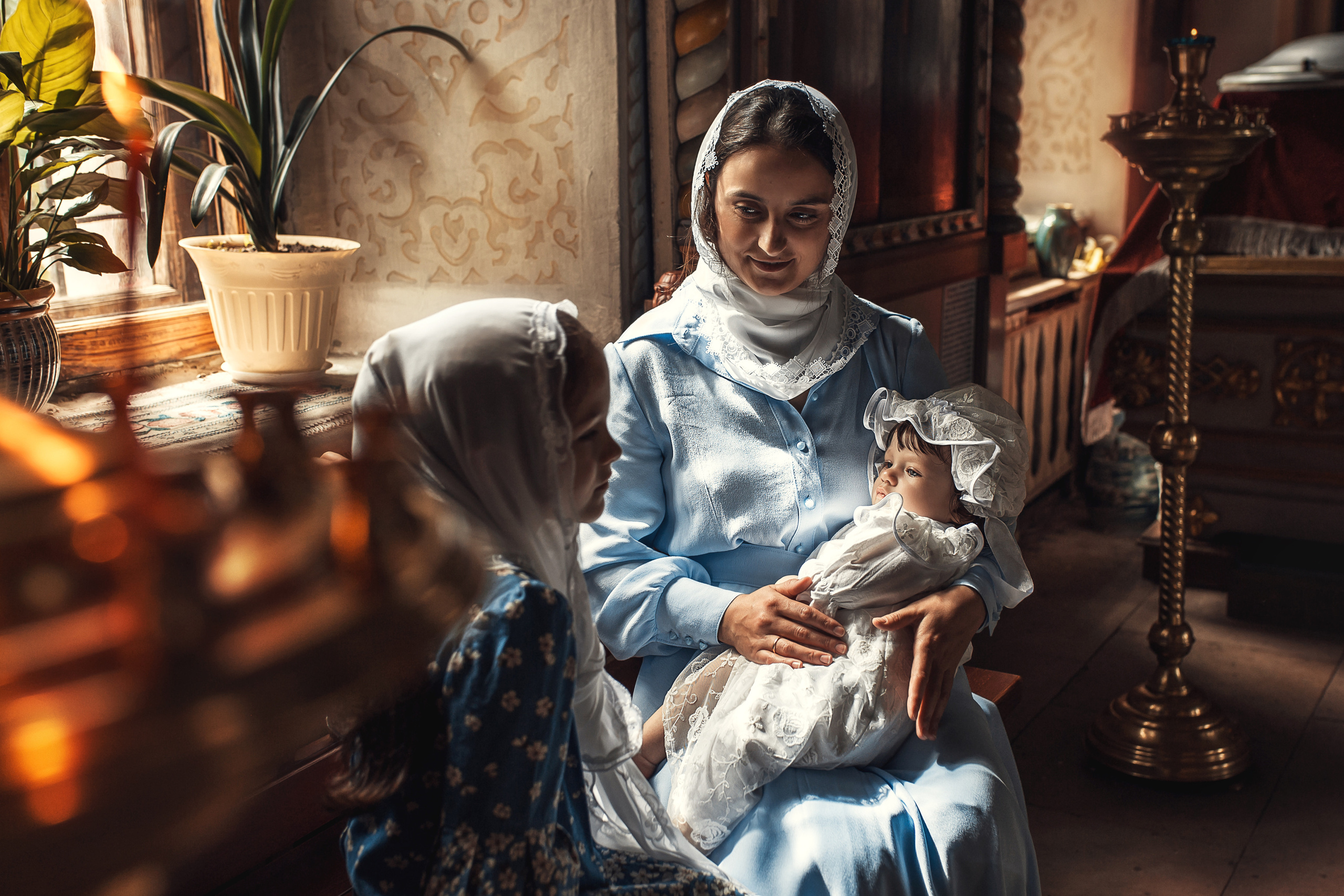 Крещение Анны. Храм Владимирской Иконы Божией Матери в с. Быково. Фотограф на Крещение в Москве Ткач Елена
