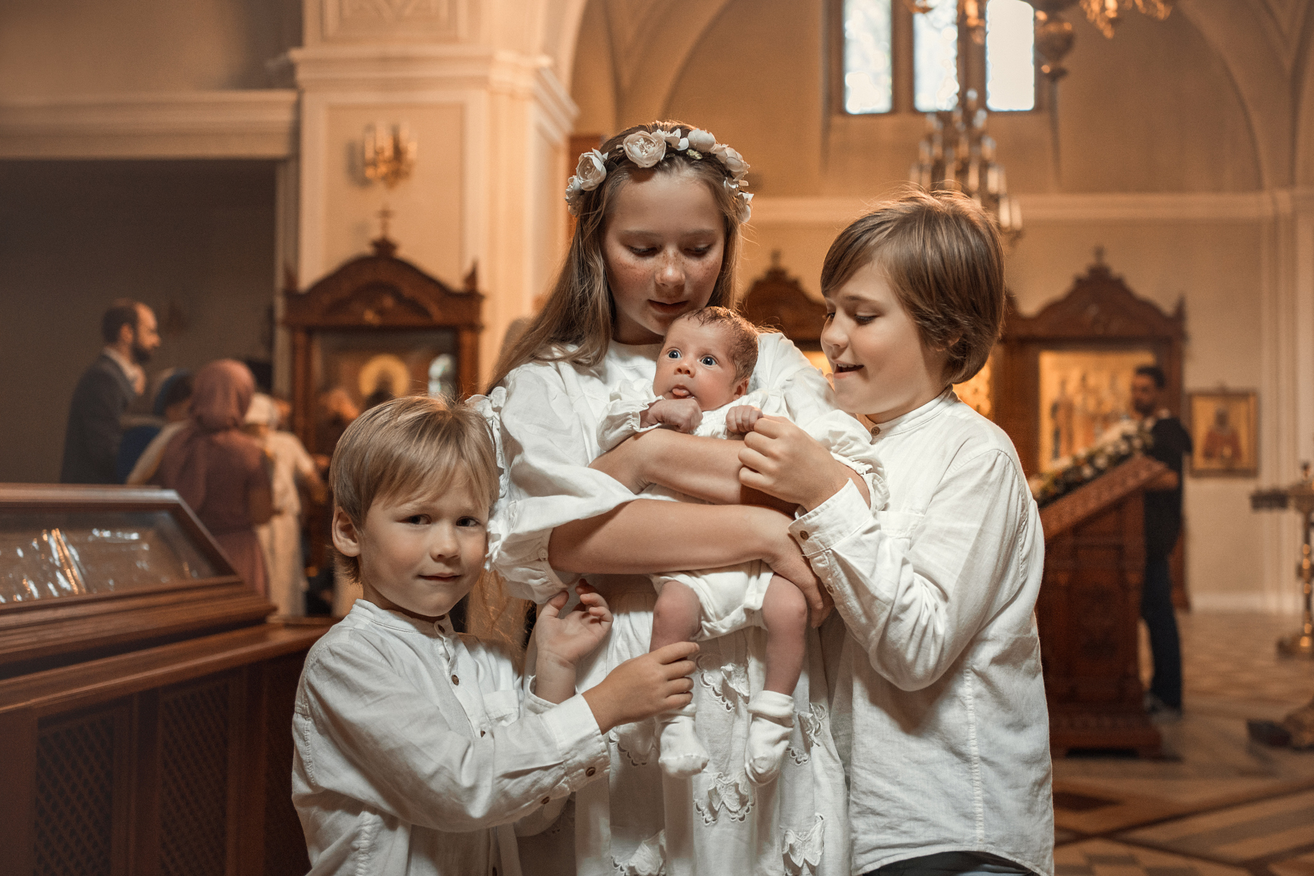 Крещение Федора. Храм Алексия, Человека Божия в Красном селе. Фотограф на Крещение в Москве Ткач Елена