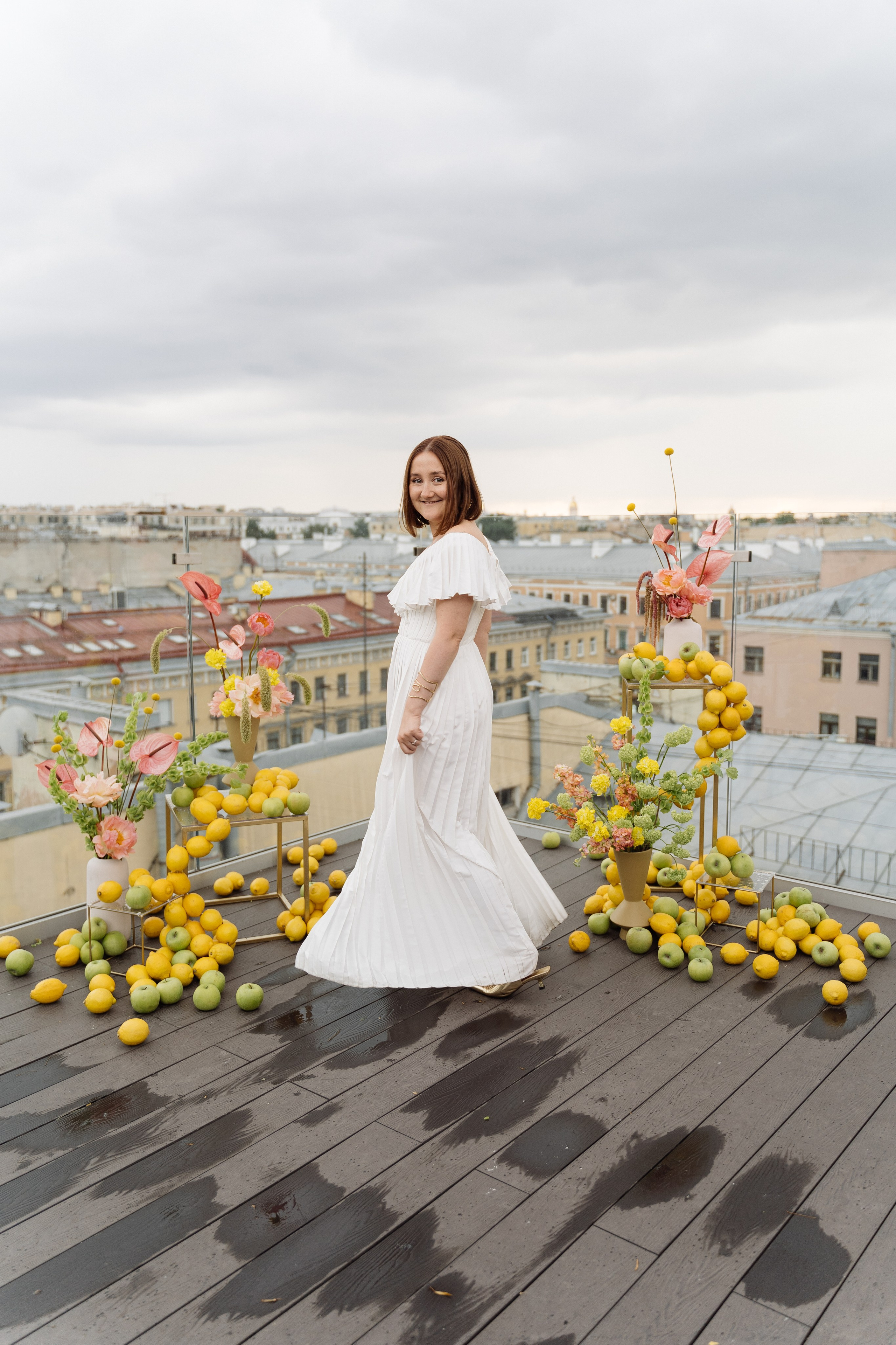 Свадьба на крыше Петербурга. Свадебный фотограф организатор в Санкт-Петербурге Ассоль Опарина