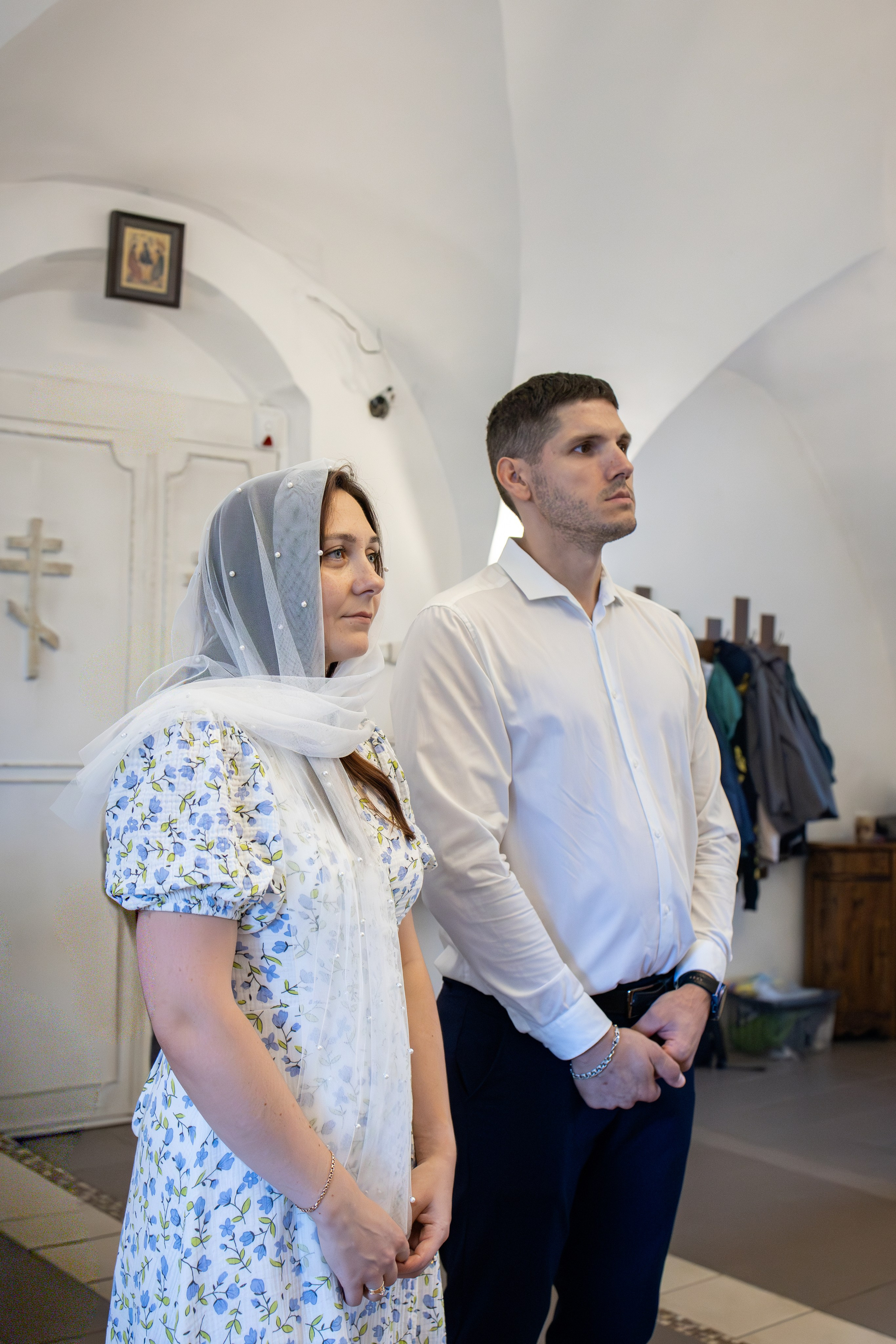 Таинство Крещения малыша в храме Воскресения Христова, с. Трубино (Калужская обл.). Надежда Стар семейный и церковный фотограф в Жукове и Калужской области