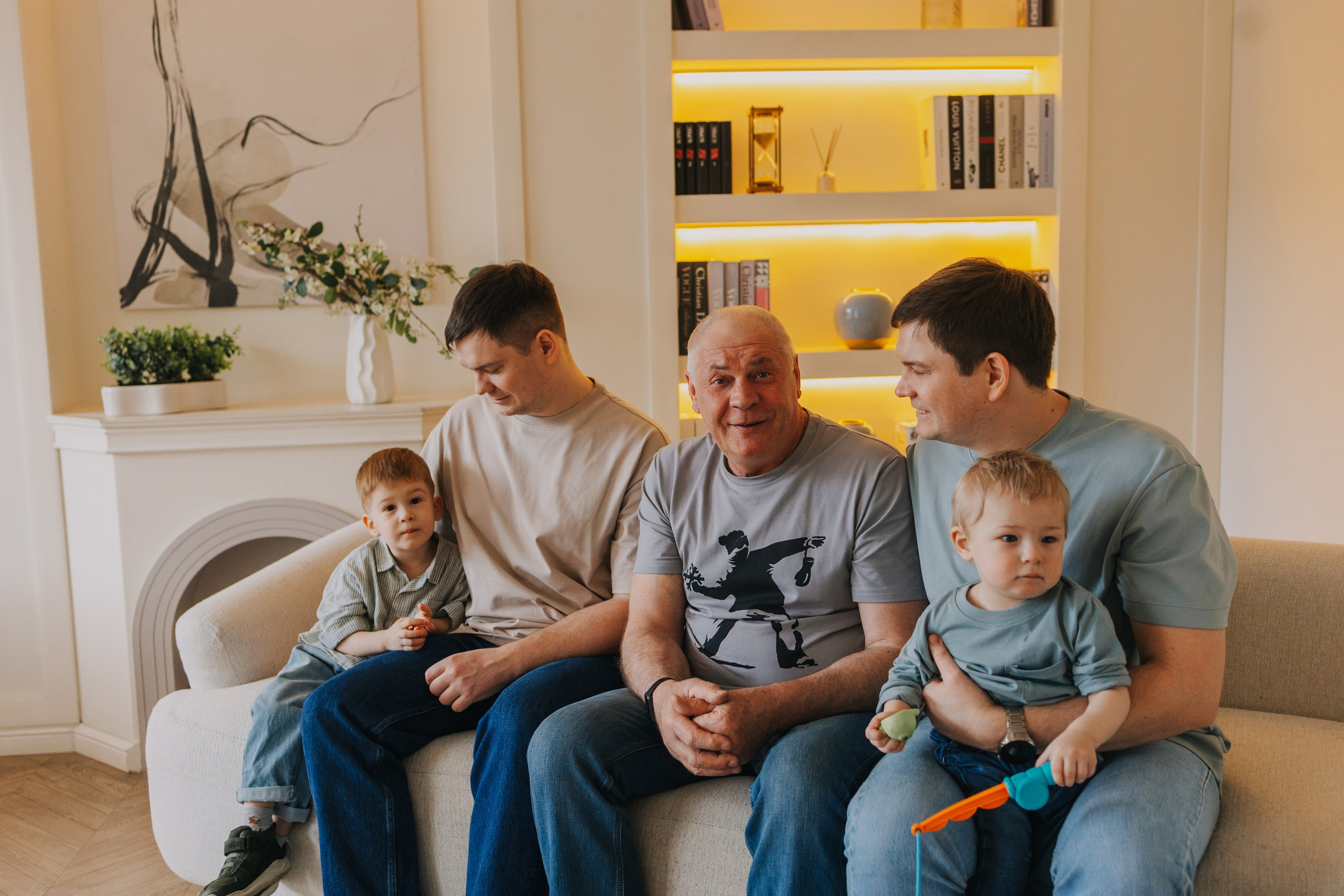 Большая семья. Домашняя фотосессия