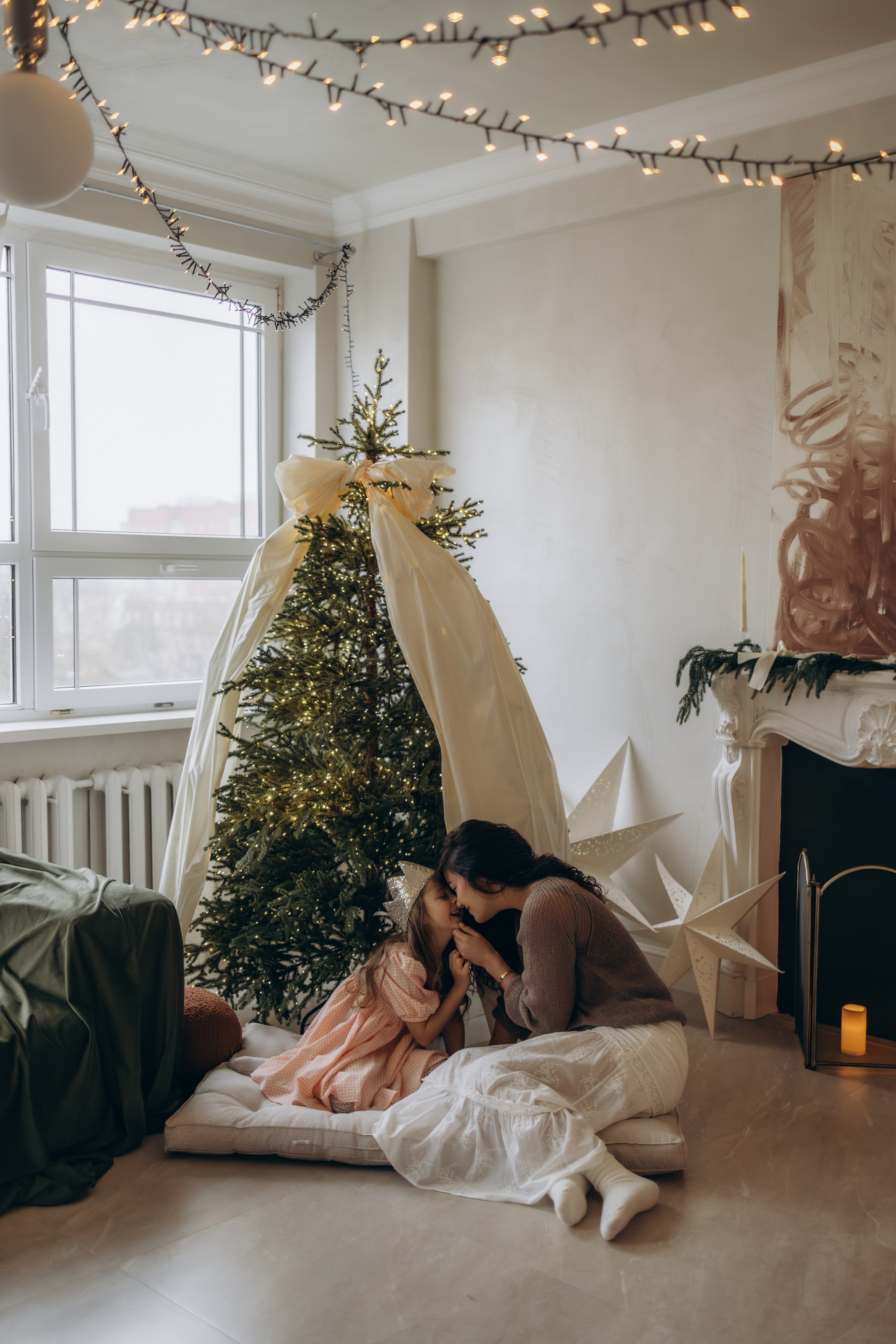 Мамочка и доченька в студии, г. Обнинск (Калужская обл.). Надежда Стар семейный и церковный фотограф в Жукове и Калужской области