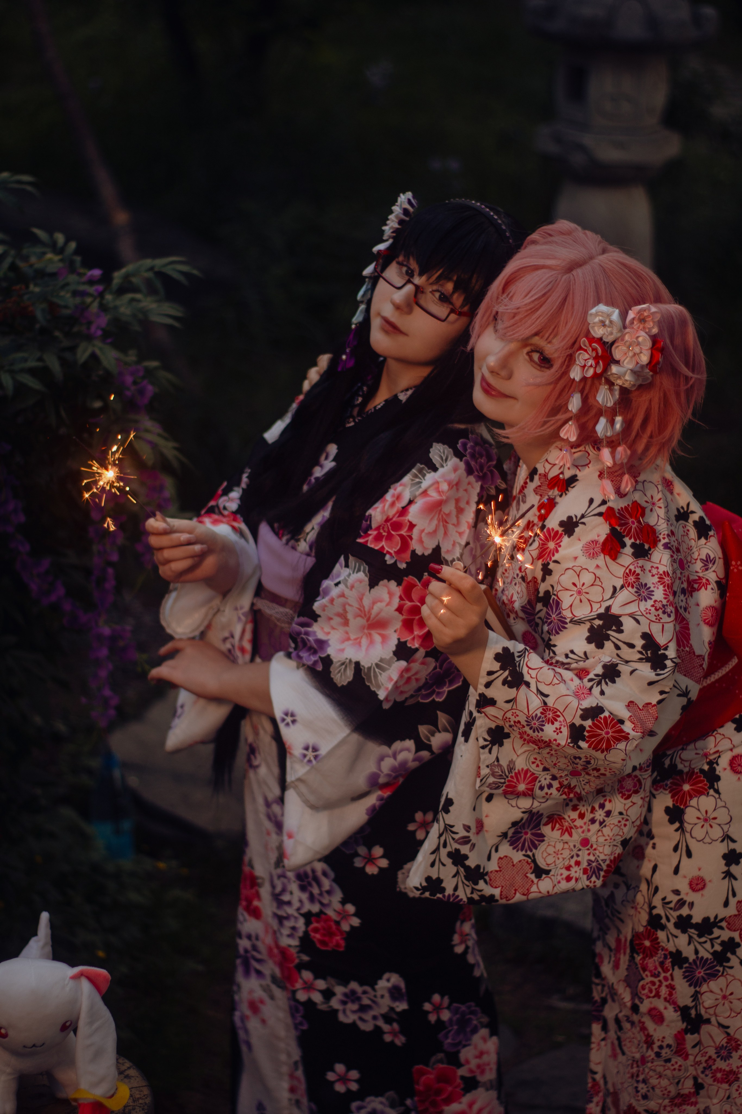 Madoka Kaname & Homura Akemi (Mahou Shojo Madoka Magica, Kimono AU), Магадан 2025. Фотограф NotSilver