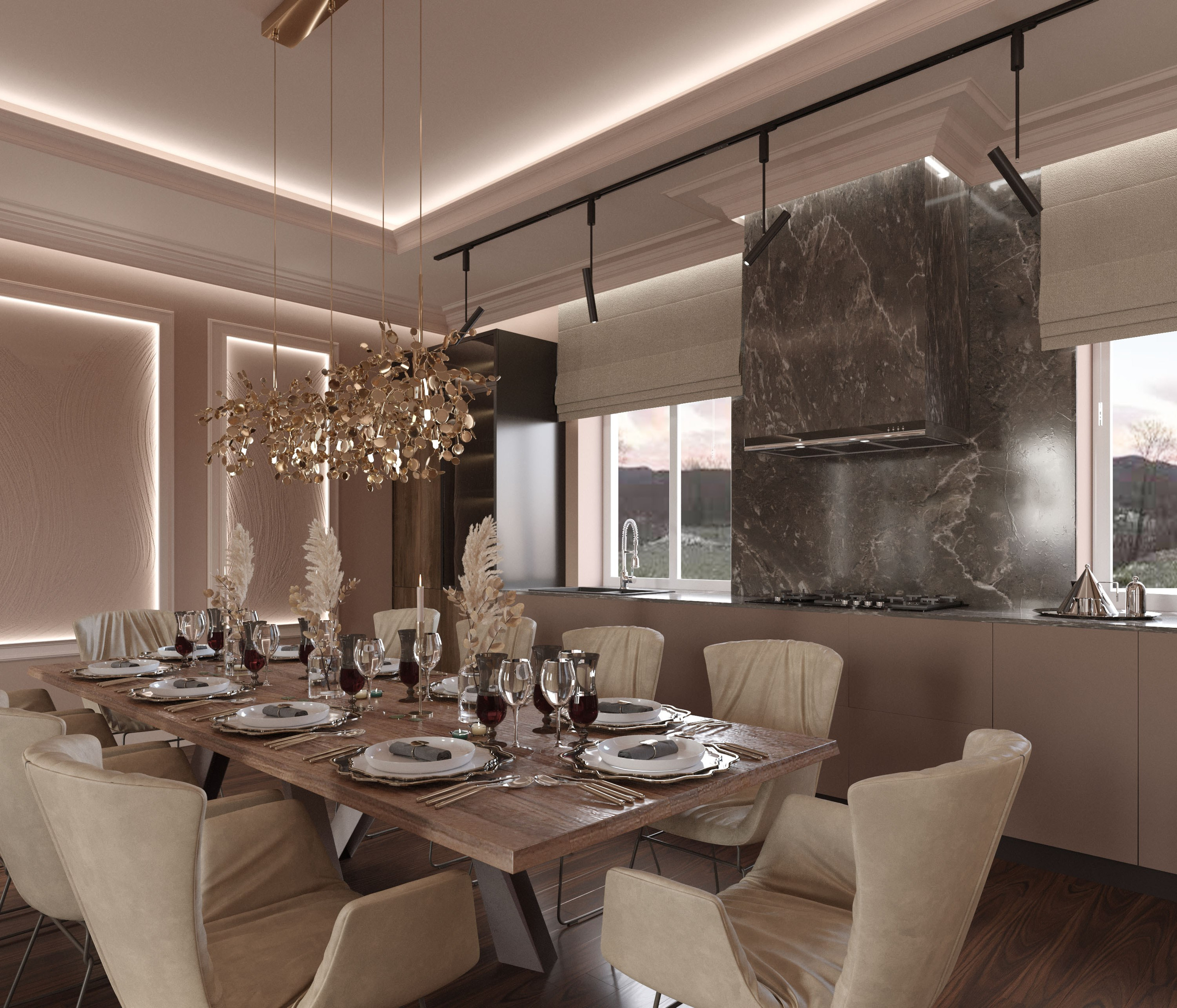 Интерьер частного жилого дома