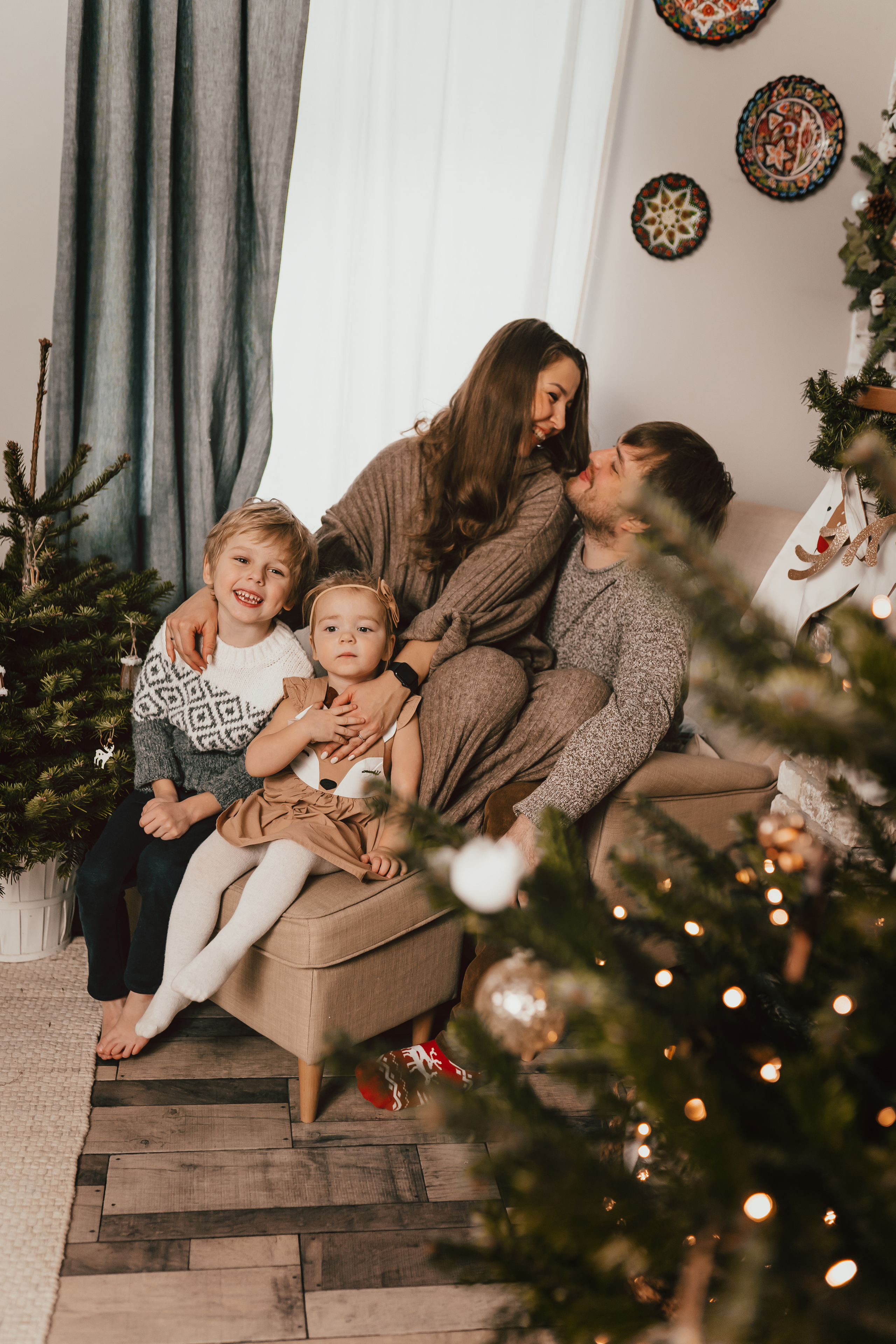 Новый год Аксинья Ваня Даша Никита. Фотограф новорожденных Москва, Домодедово