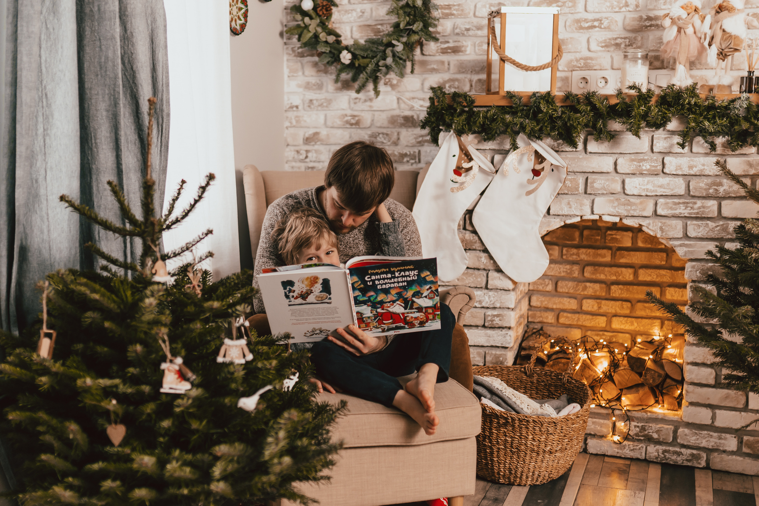 Новый год Аксинья Ваня Даша Никита. Фотограф новорожденных Москва, Домодедово