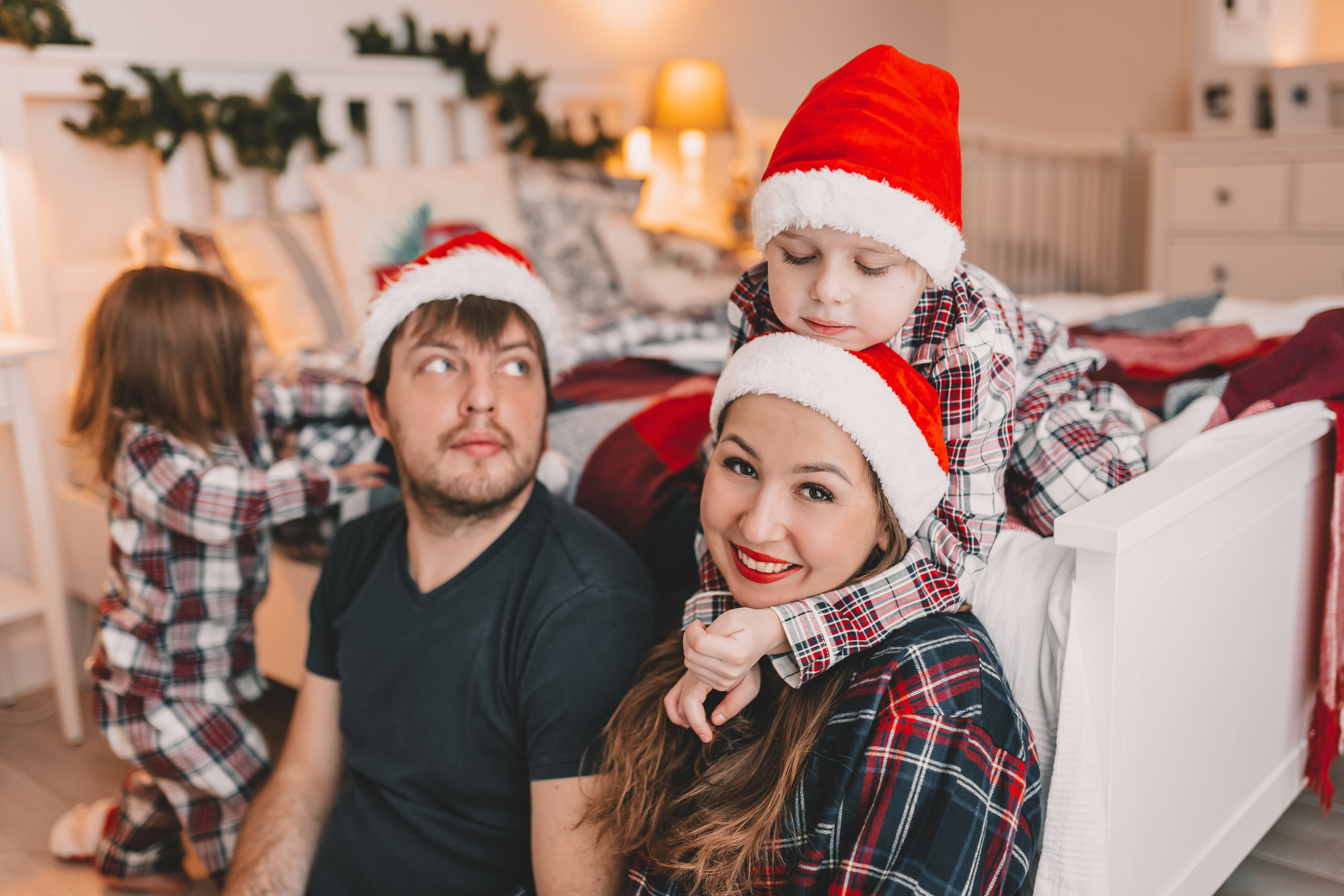 Новый год Аксинья Ваня Даша Никита. Фотограф новорожденных Москва, Домодедово