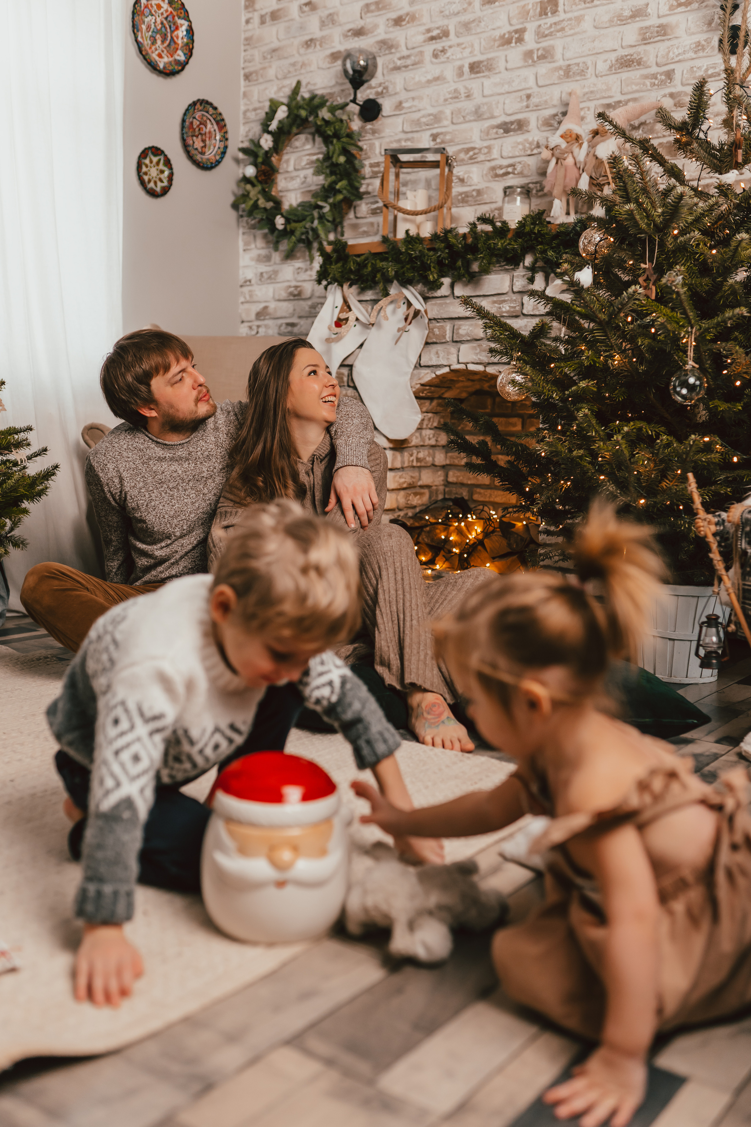 Новый год Аксинья Ваня Даша Никита. Фотограф новорожденных Москва, Домодедово
