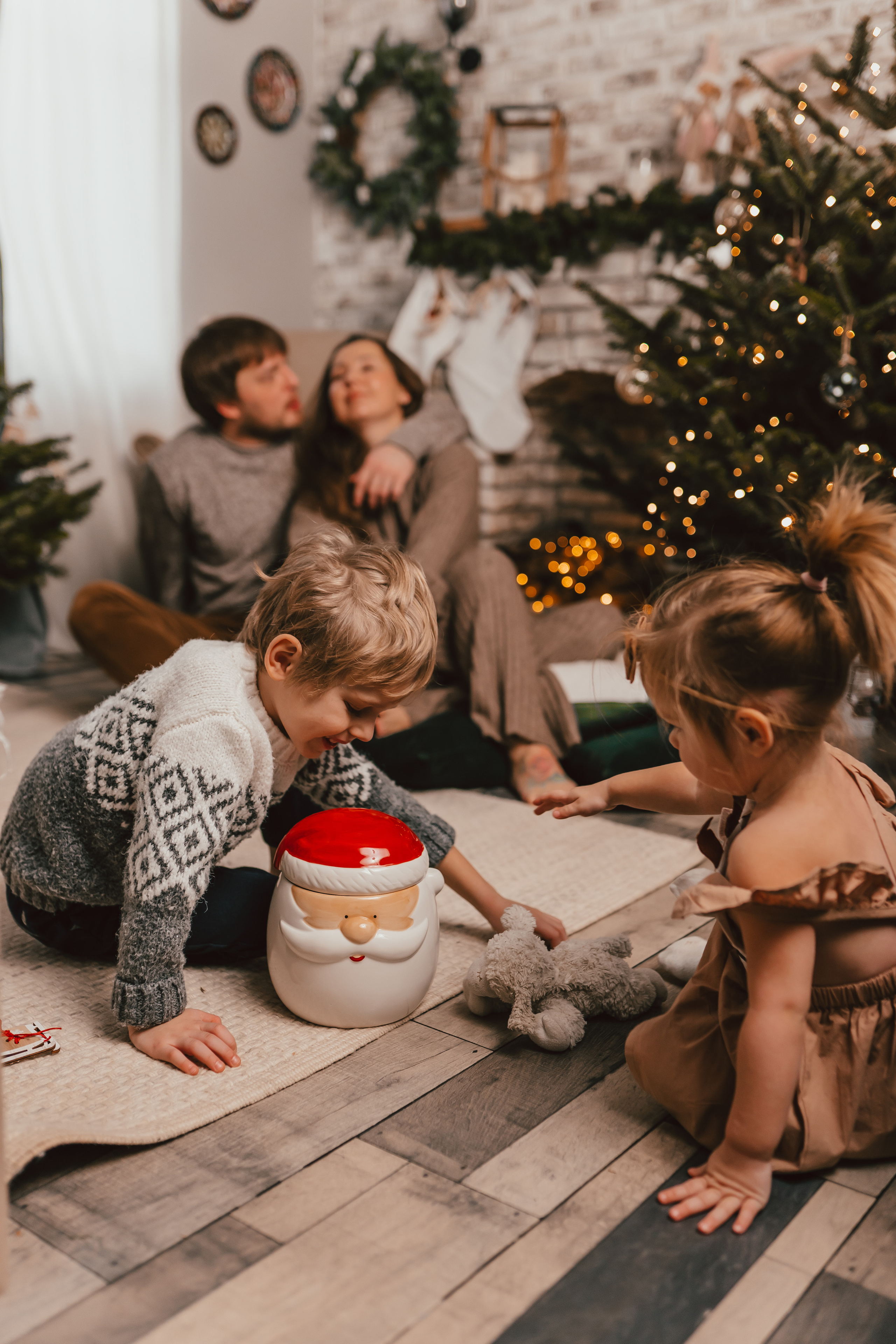 Новый год Аксинья Ваня Даша Никита. Фотограф новорожденных Москва, Домодедово