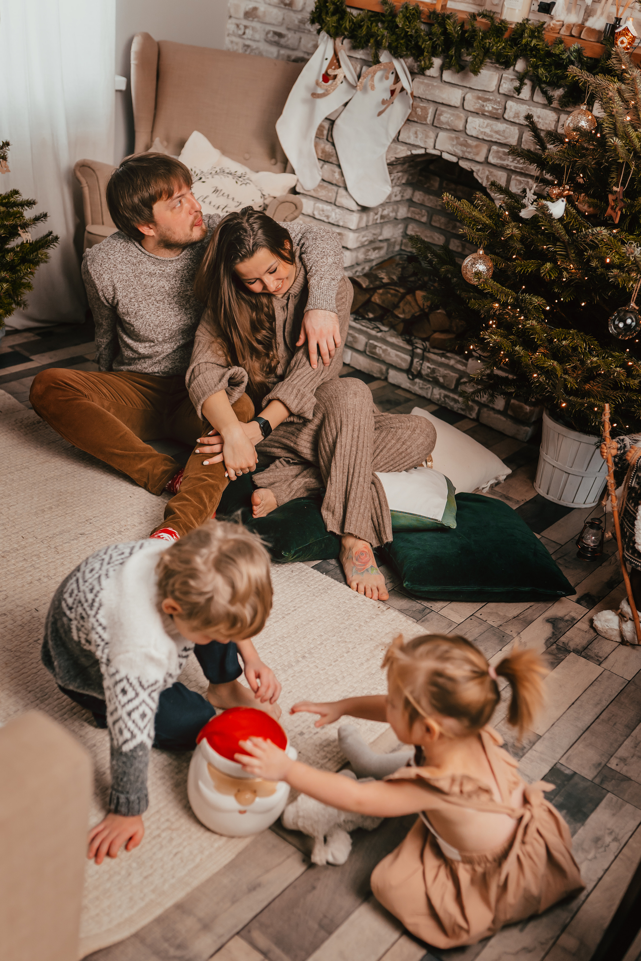 Новый год Аксинья Ваня Даша Никита. Фотограф новорожденных Москва, Домодедово