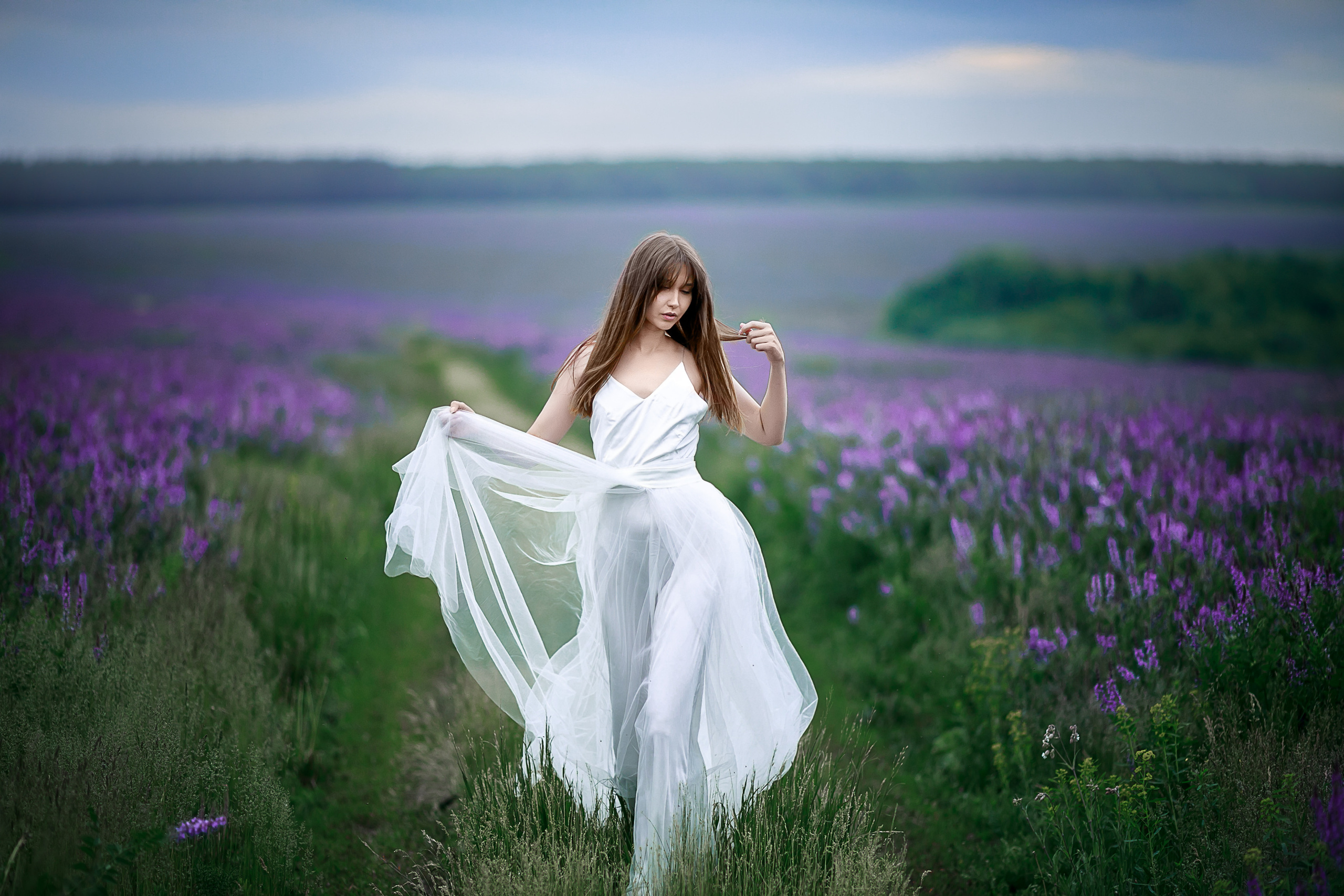 Карина в фиолетовом поле. Детский и семейный фотограф в Стерлитамаке Миронова Юлия