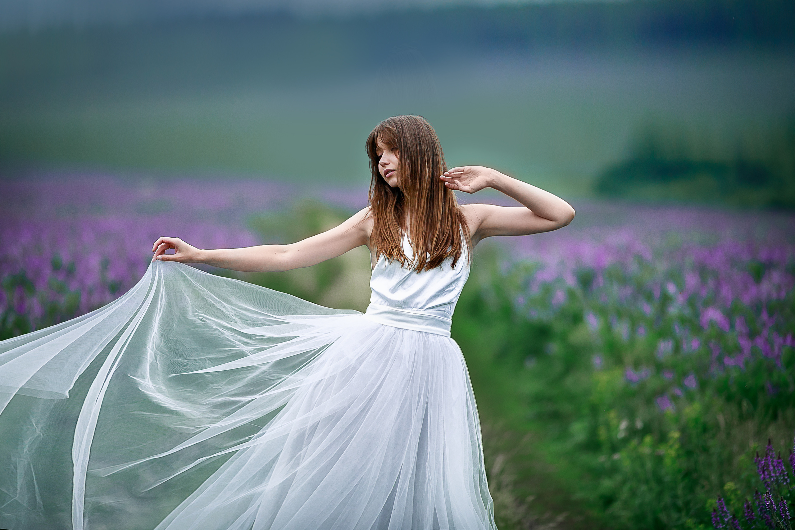 Карина в фиолетовом поле. Детский и семейный фотограф в Стерлитамаке Миронова Юлия