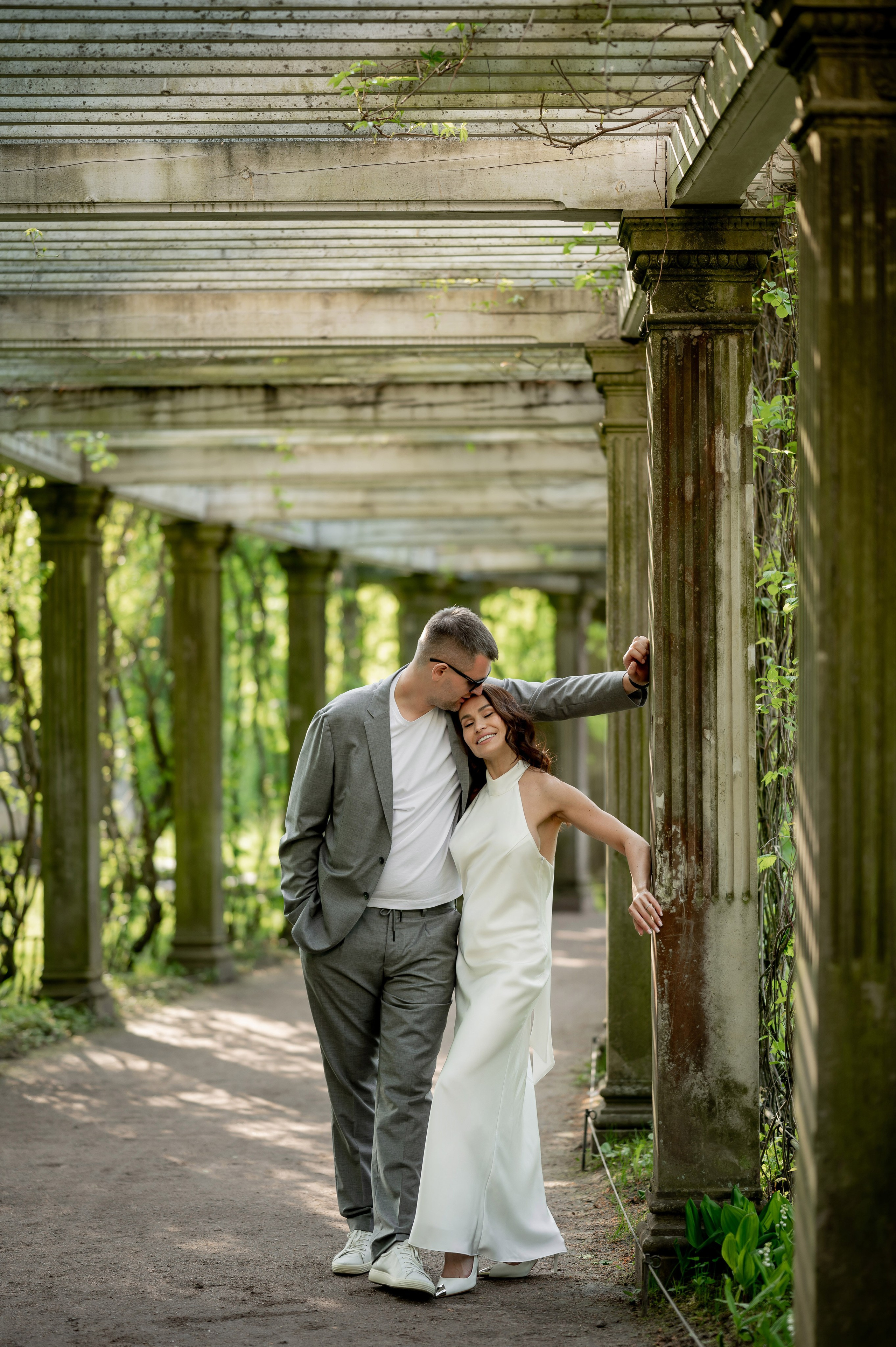 Алина и Алексей (прогулка на кабриолете, Академия Художеств, Екатерининский парк в Пушкине). Портретный, семейный и свадебный фотограф в Санкт-Петербурге и в Пушкине Ширяев Денис