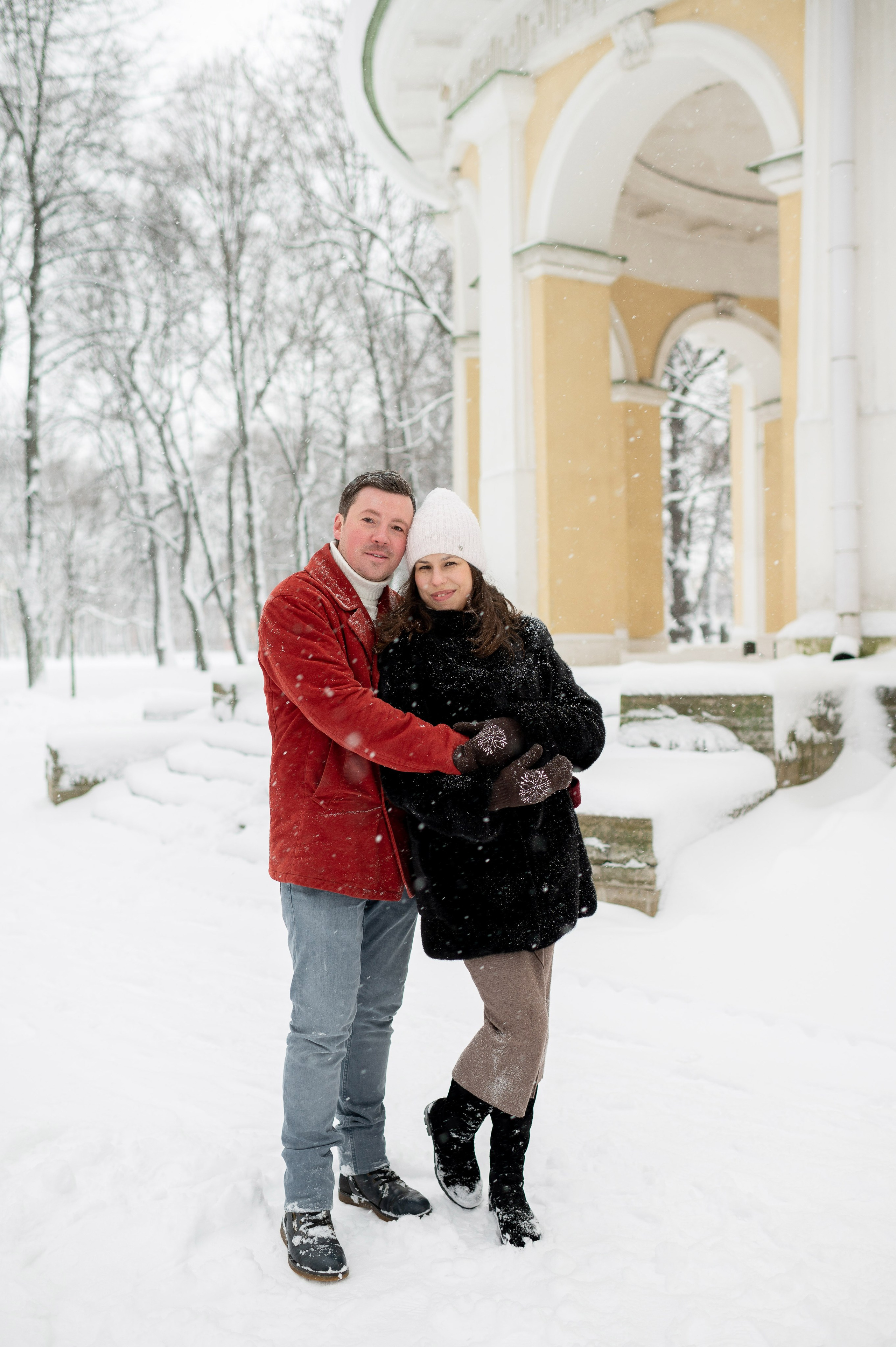 Зимняя прогулка Валерия, Андрей и Егор. Портретный, семейный и свадебный фотограф в Санкт-Петербурге и в Пушкине Ширяев Денис