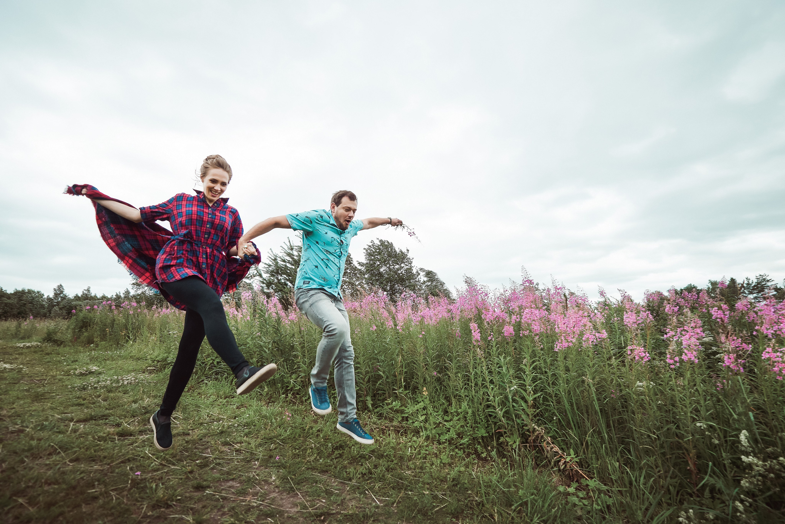 Александра и Вячеслав (фотосессия Love story на природе). Портретный, семейный и свадебный фотограф в Санкт-Петербурге и в Пушкине Ширяев Денис