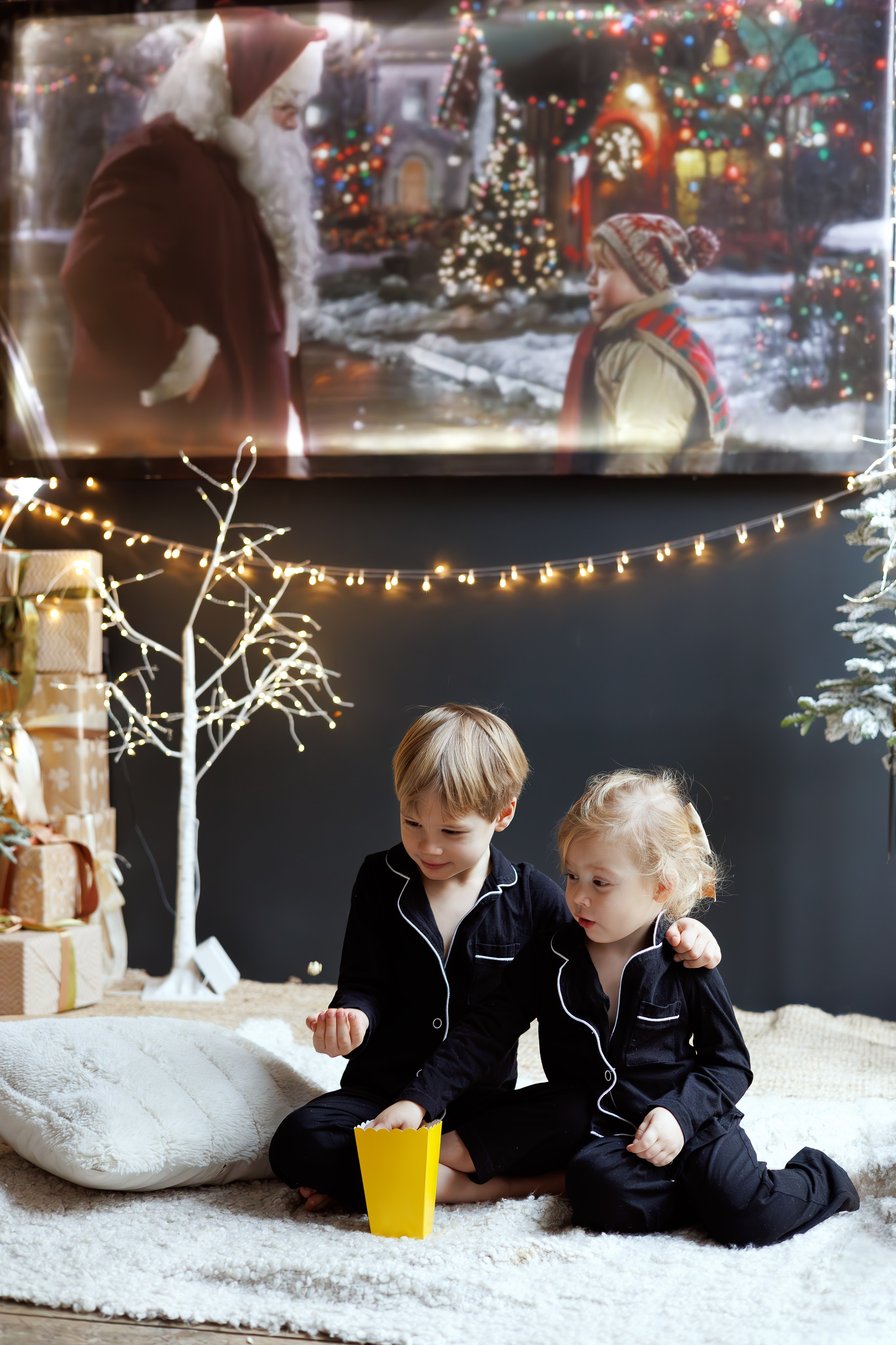 Новогодняя семейная фотосессия в студии FAMOUS (на Павелецкой). Свадебный и семейный фотограф в Москве и МО Елена Агапова