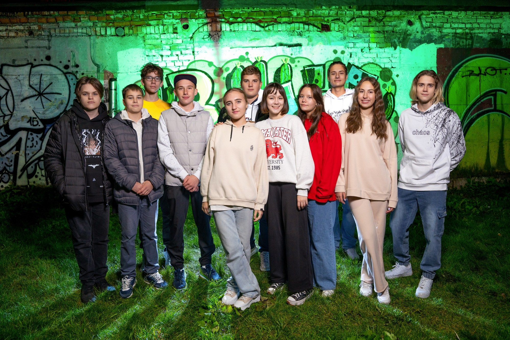 Ночная съёмка для выпускного альбома гимназии Универс. СИГМА | Студия выпускных альбомов Красноярск