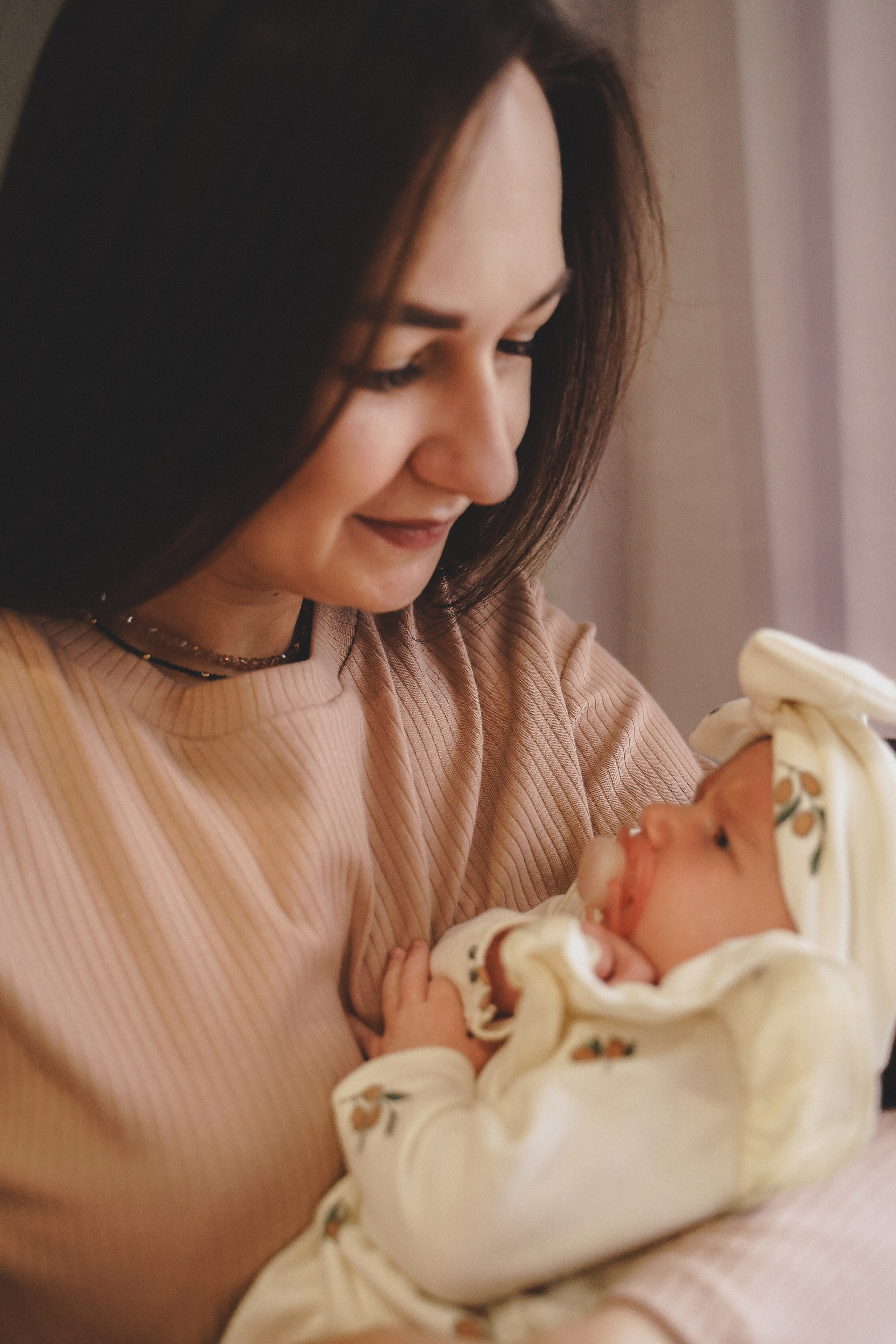 Домашняя фотосессия с младенцем. Семейный и женский фотограф в Краснодаре Анастасия Приймак