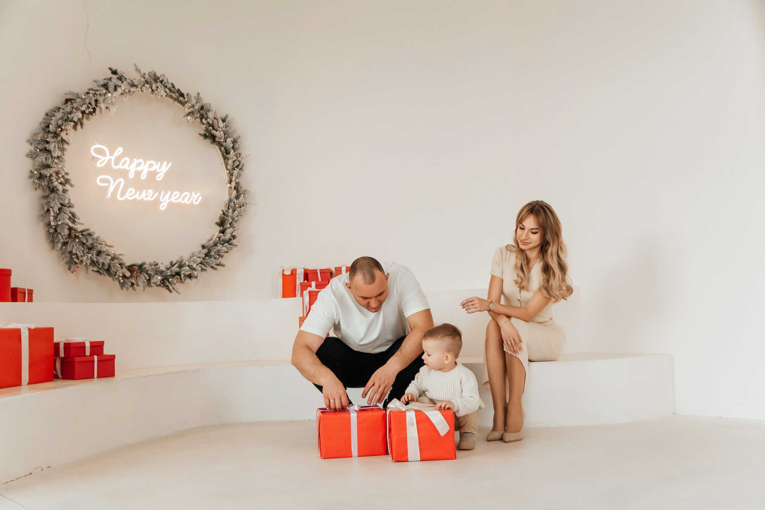 Новогодняя фотосессия Юля, Ярослав и Ростик. Семейный и детский фотограф Кущ Наташа