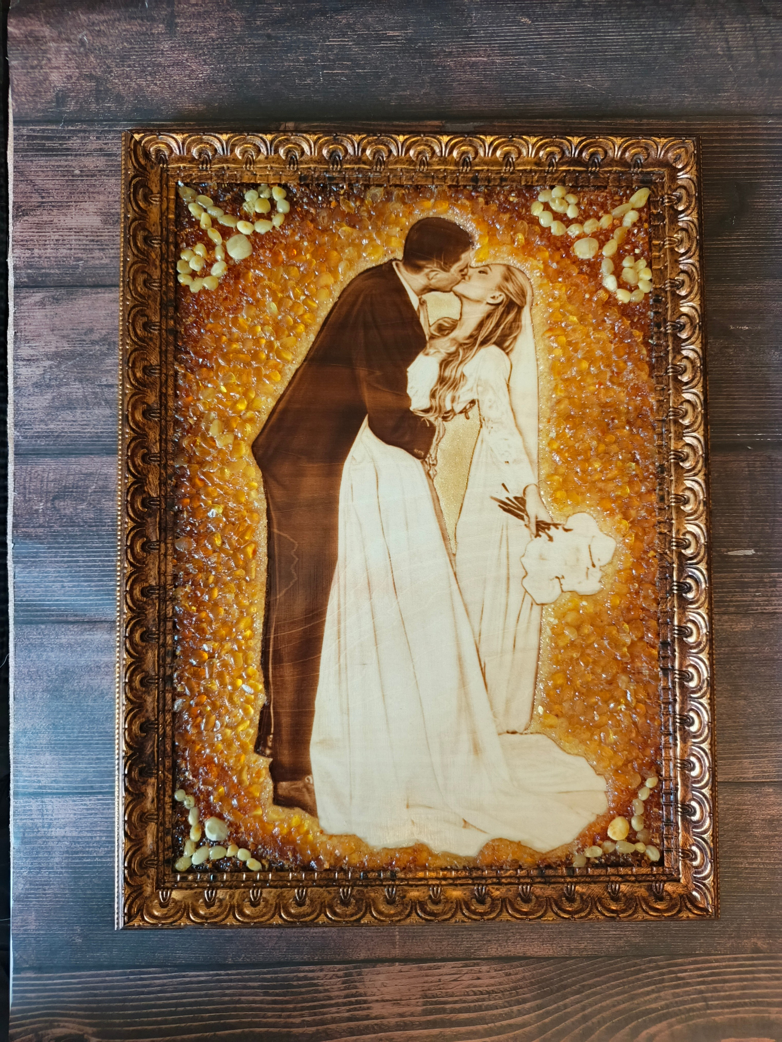 КАРТИНЫ С ЯНТАРЁМ. Выжигания картин и портретов по фото