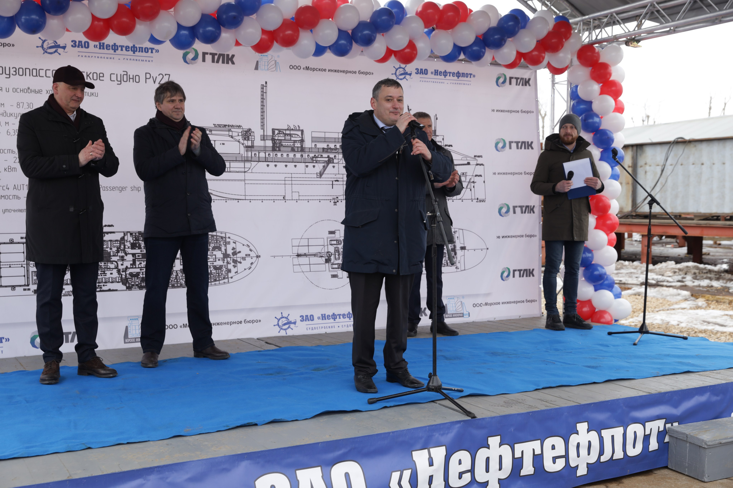 ЗАО нефтефлот Зимние фото + закаладка киля Судна. Фотограф в Самаре Максим Тырин