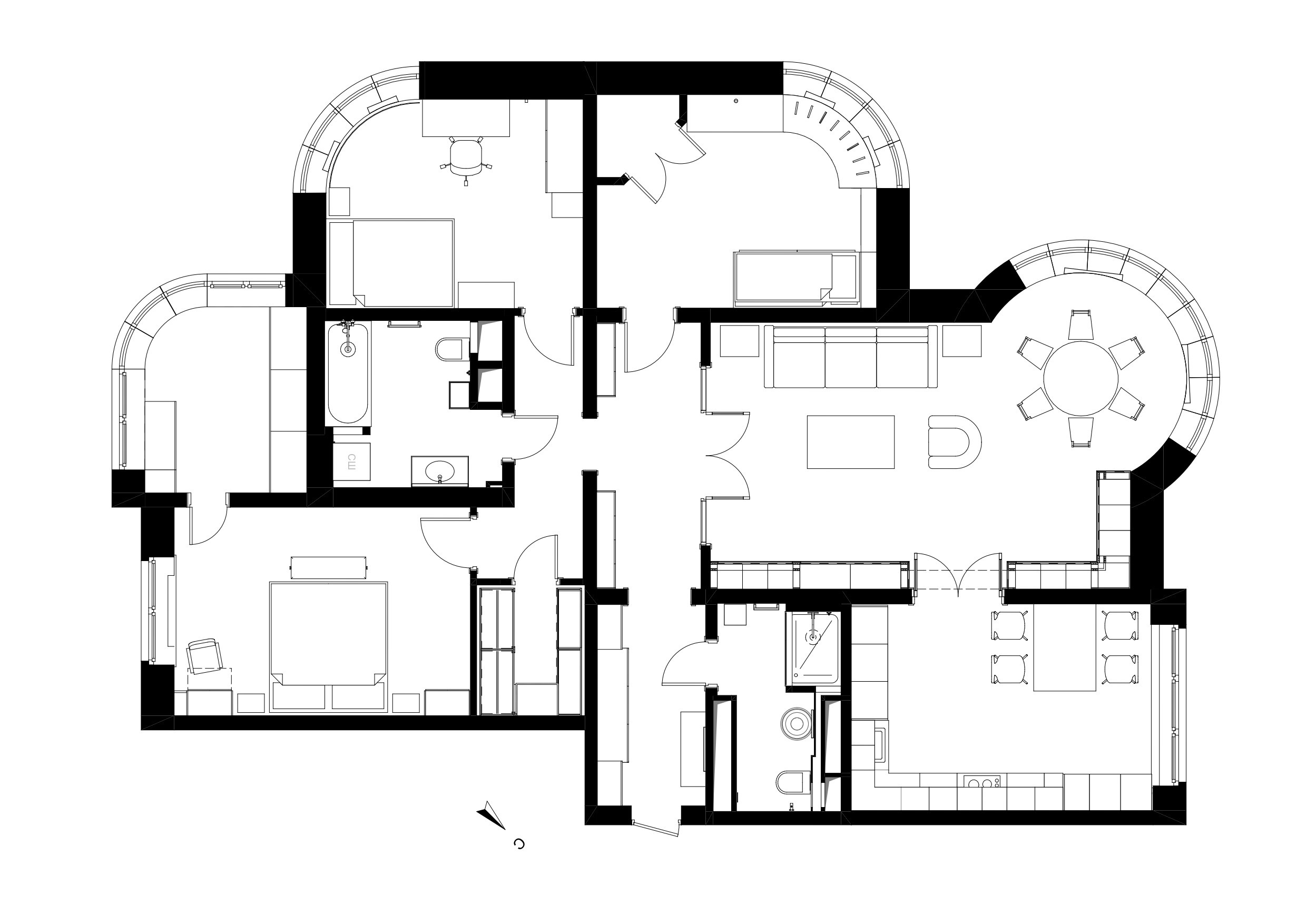 Дизайн интерьера 4-комнатной квартиры в стиле неоклассика в Москве. Ольга Саакян Ι Дизайн интерьера в Москве: планировка, подбор отделочных материалов, чертежи для строителей и надзор за ремонтом квартиры