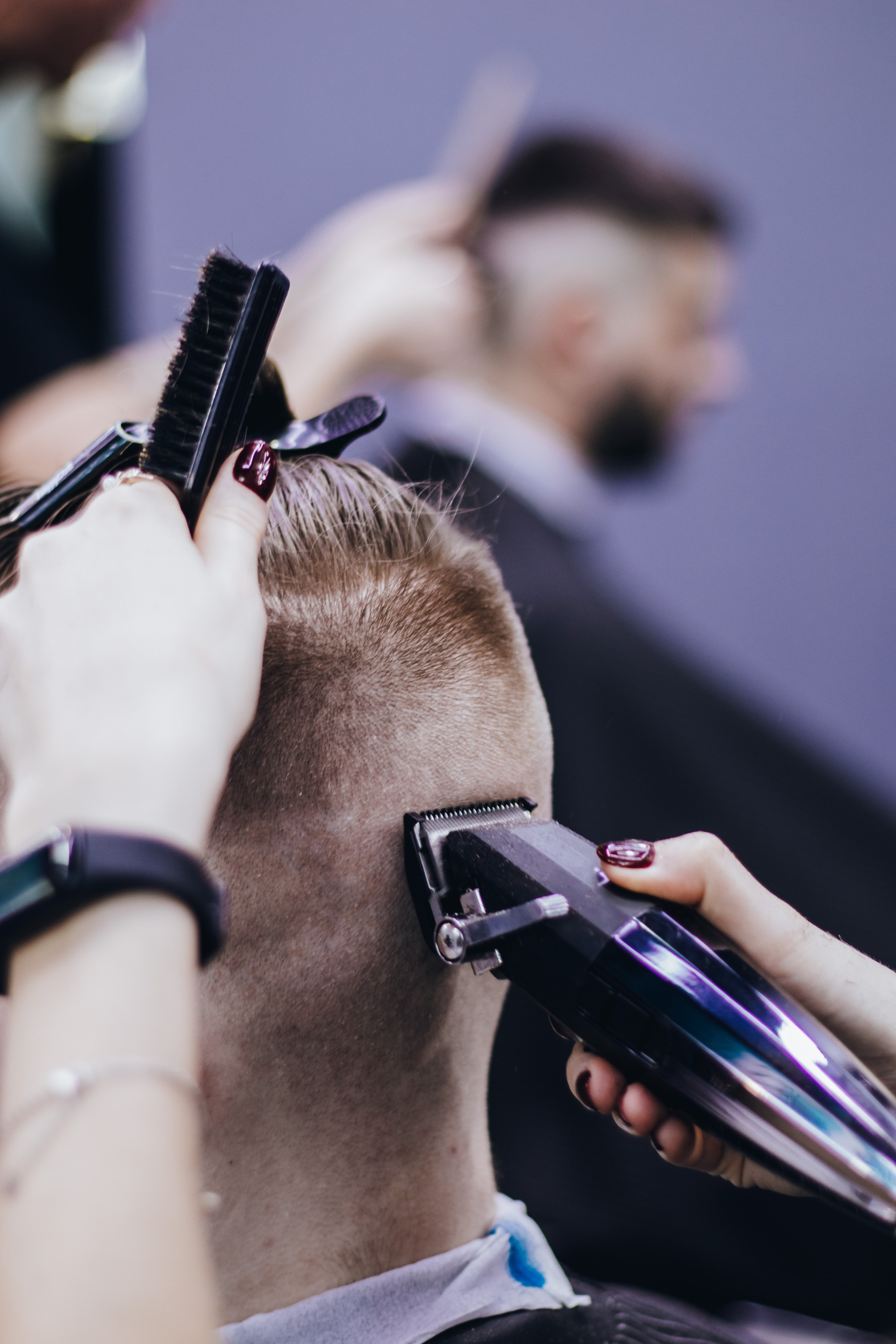 Barbershop Dad. Content shooting. KRIS KRUPINNIKOVA